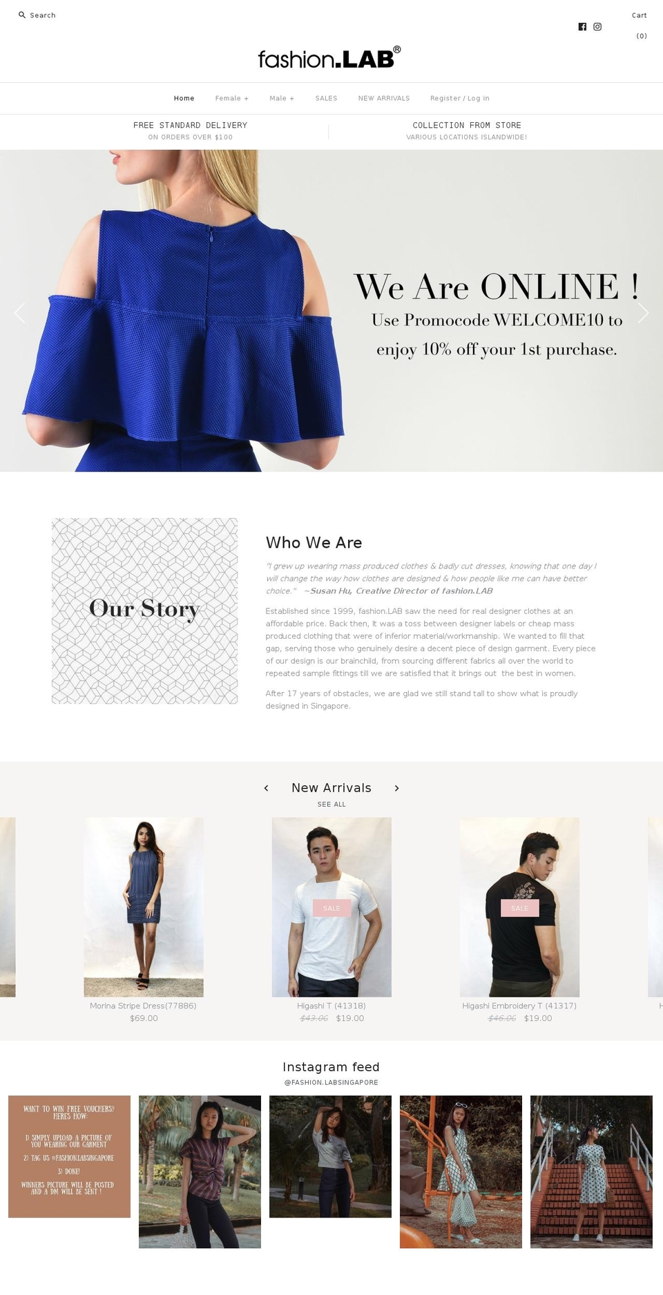 fashionlabstore.com — Shopify storefront screenshot