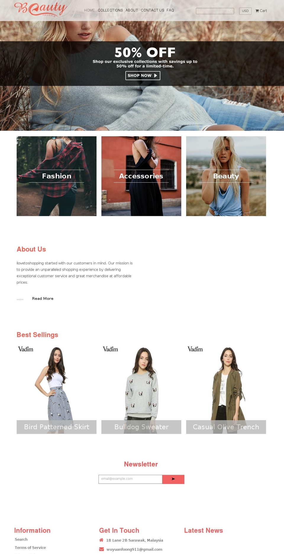 Lady Shopify theme site example fashionlife.co