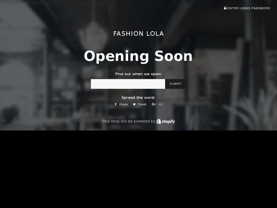 fashionlola.com shopify website screenshot