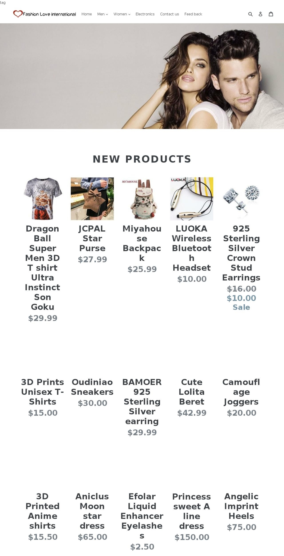 fashionloveinternational.com shopify website screenshot