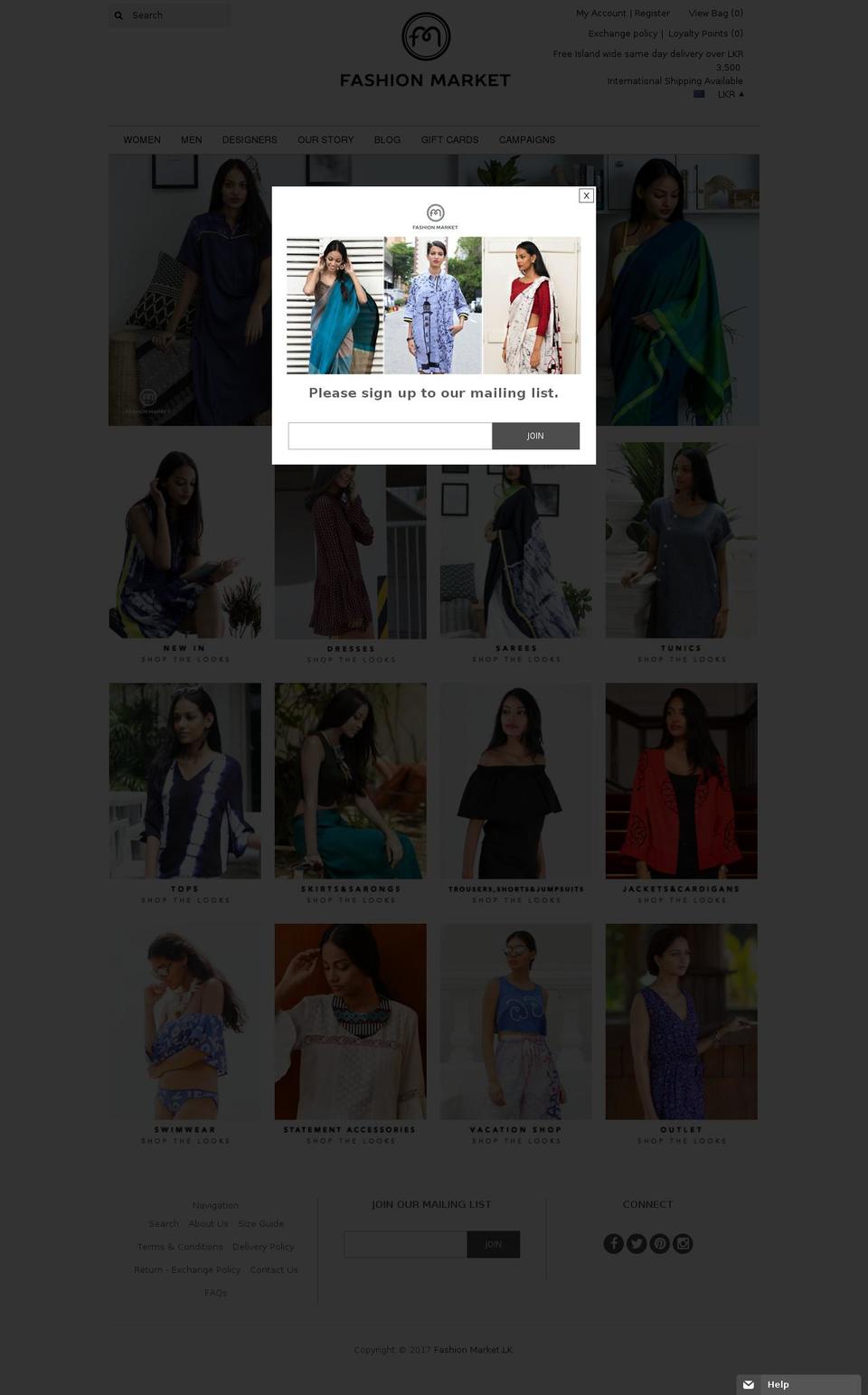 Debut Shopify theme site example fashionmarket.lk