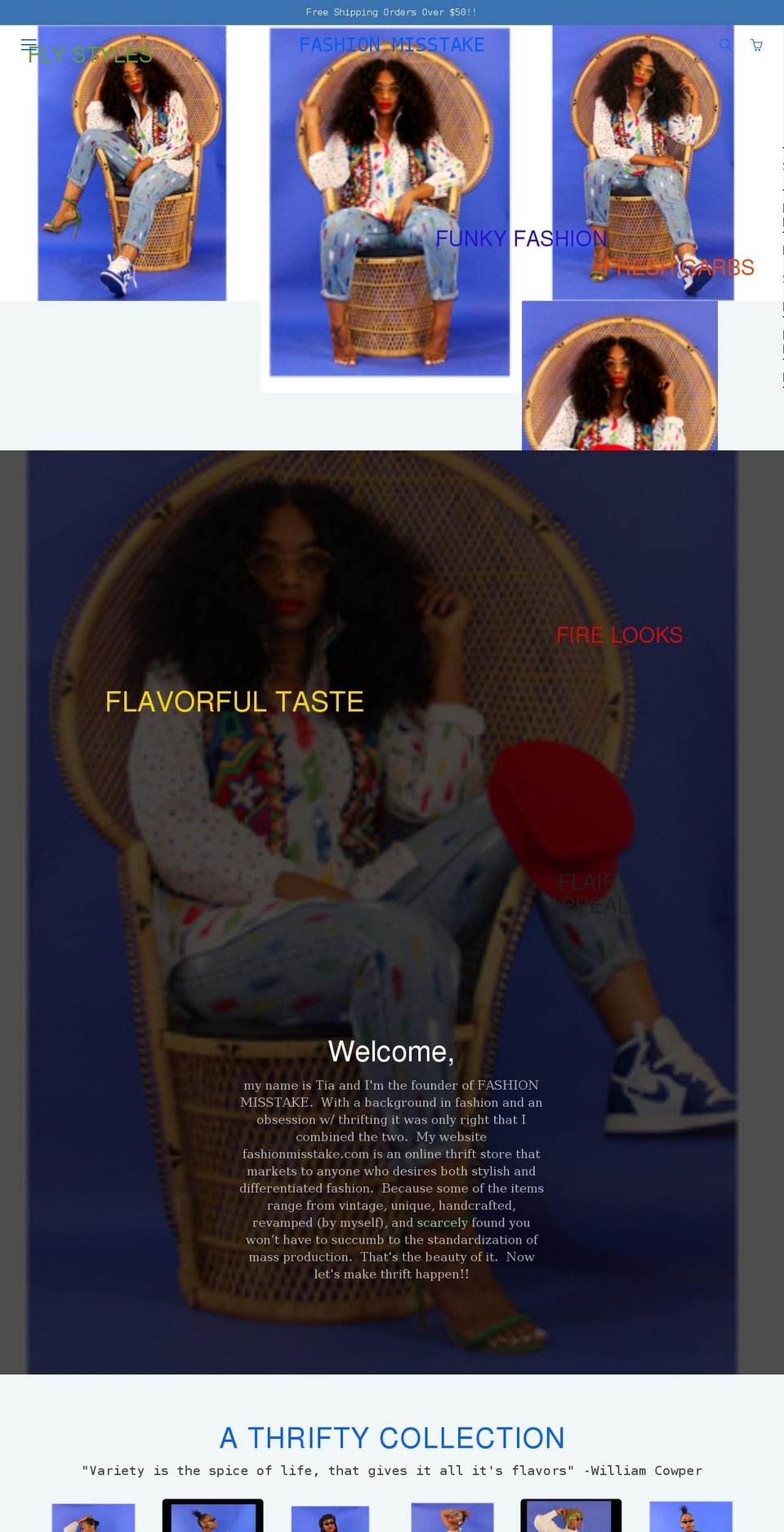 fashionmisstake.com shopify website screenshot