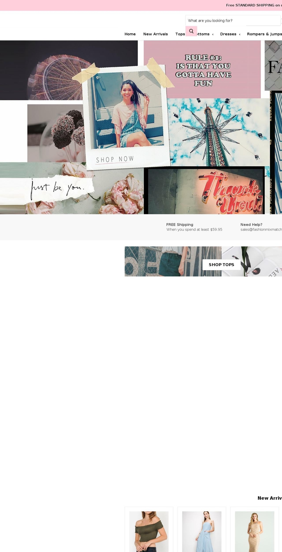 fashionmixmatch.com — Shopify storefront screenshot
