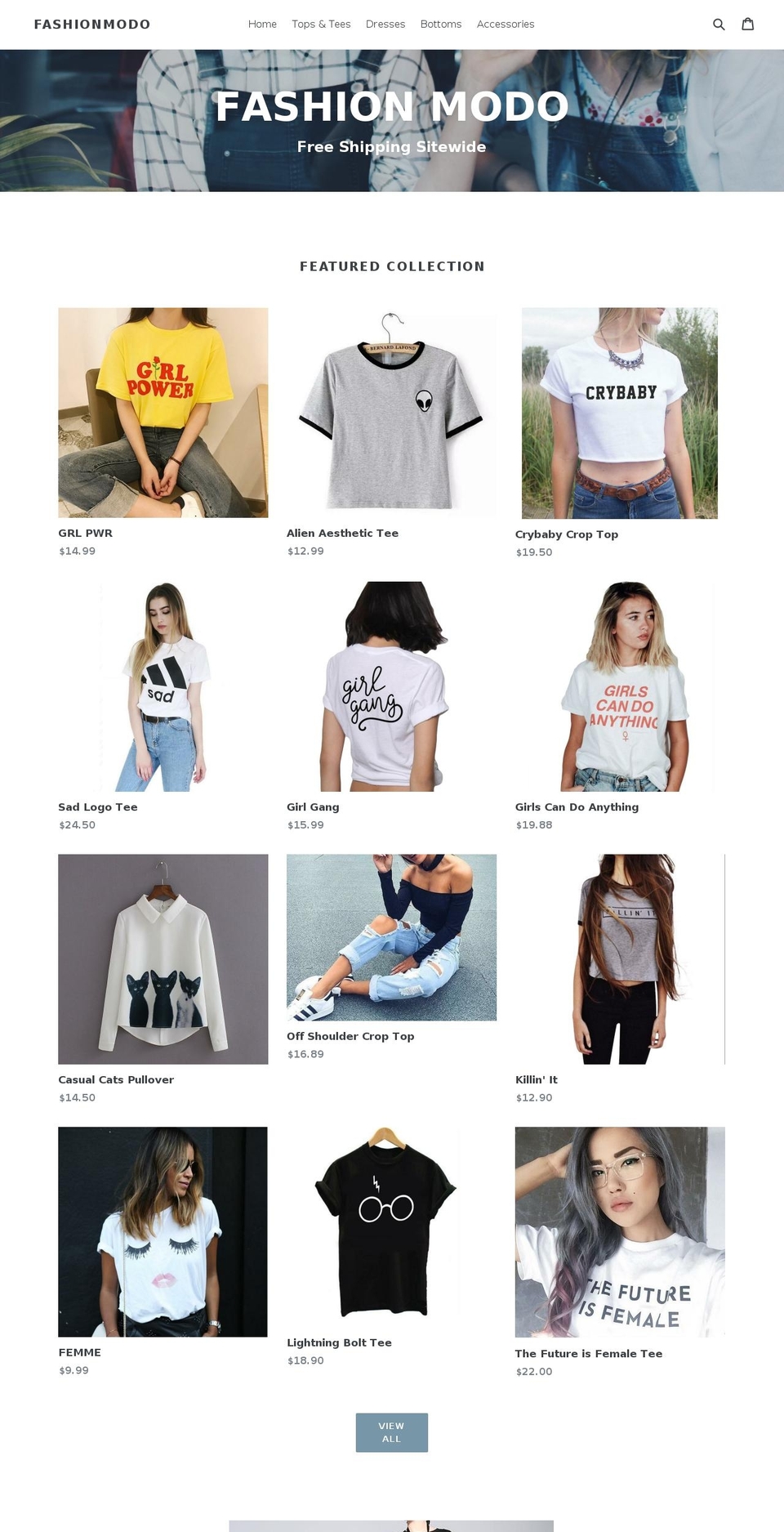 fashionmodo.com — Shopify storefront screenshot