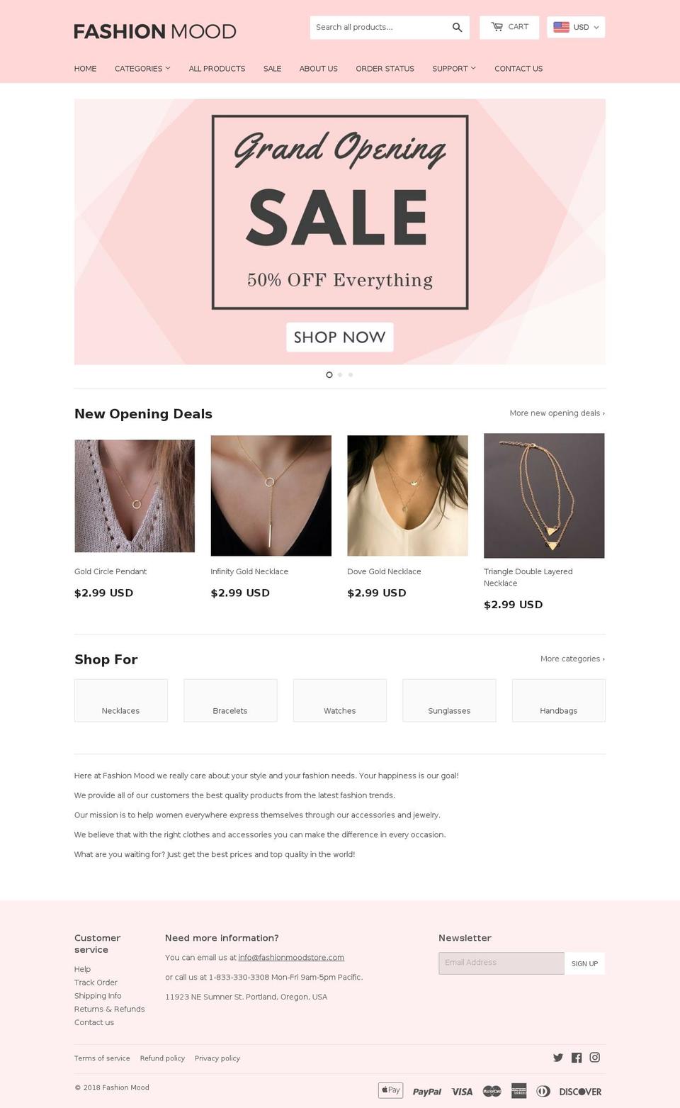 fashionmoodstore.com — Shopify storefront screenshot
