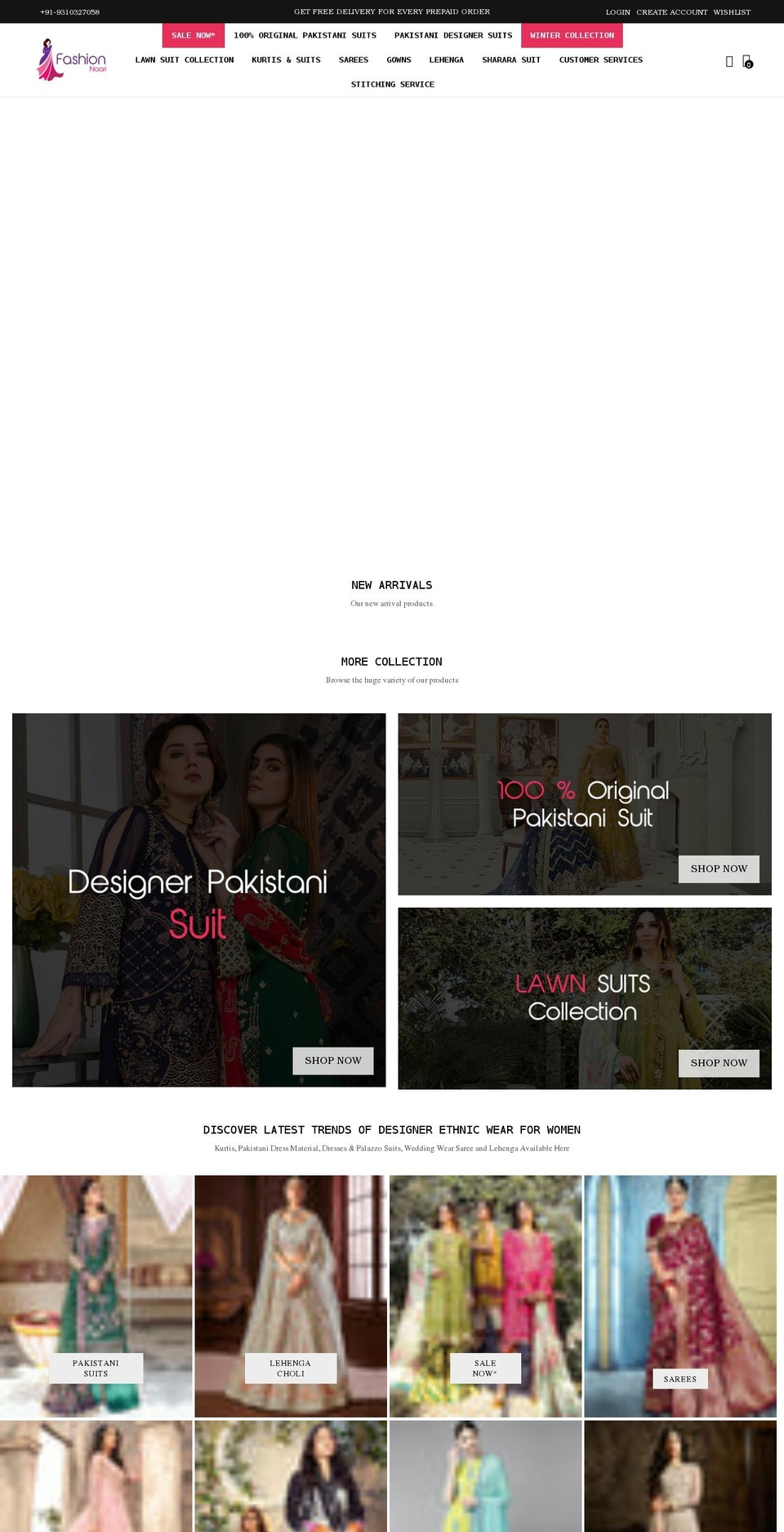 fashionnaari.com shopify website screenshot