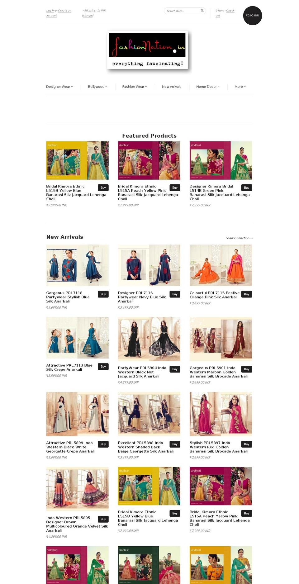 fashionnation.in shopify website screenshot