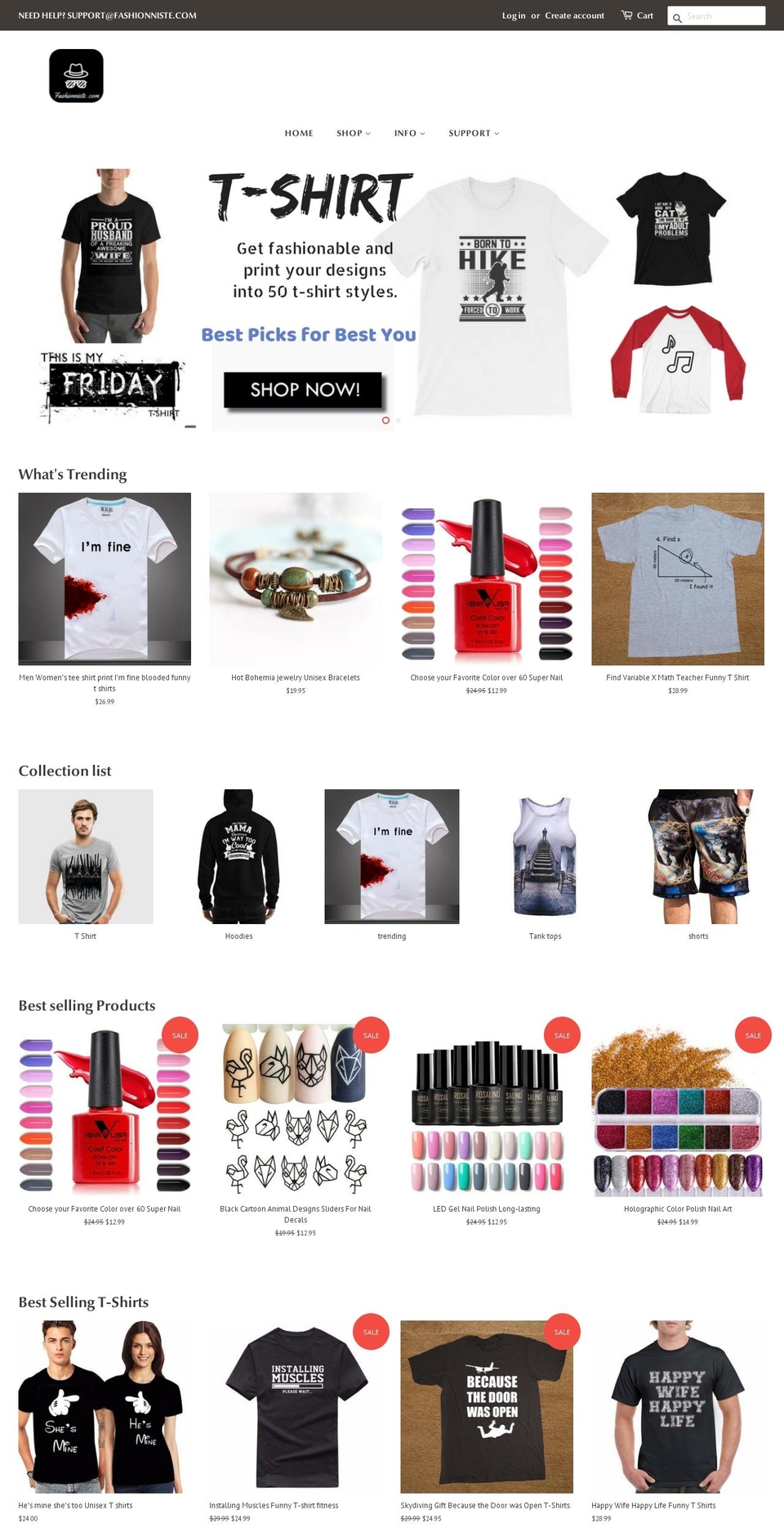 fashionniste.com — Shopify storefront screenshot