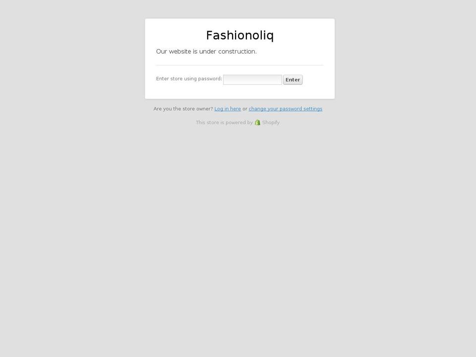 fashionoliq.com — Shopify storefront screenshot