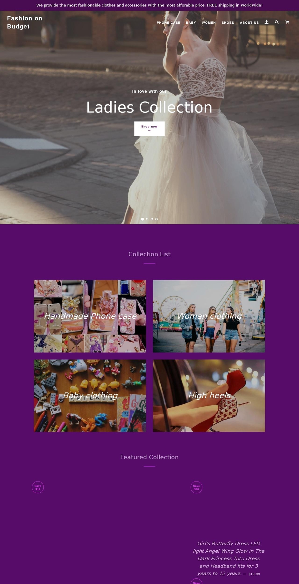 fashiononbudget.com — Shopify storefront screenshot