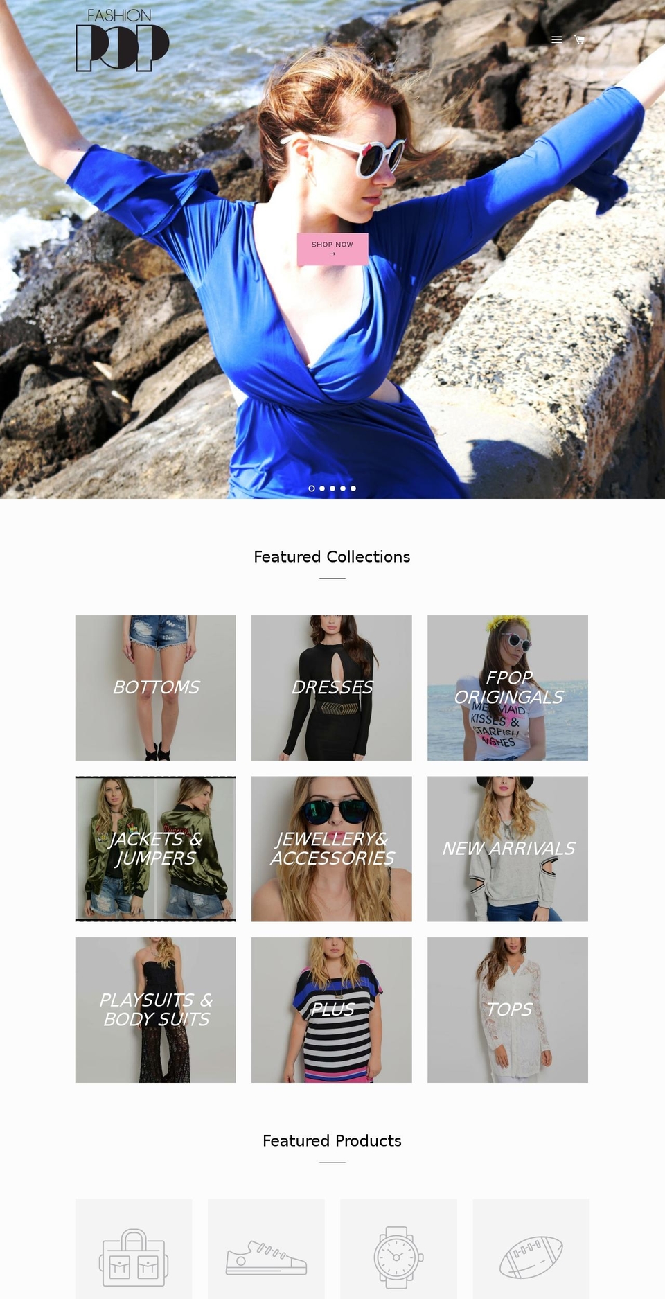 fashionpopboutique.com shopify website screenshot