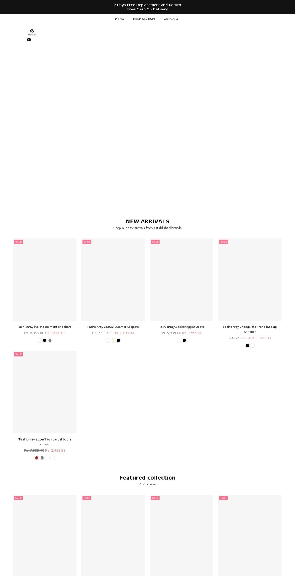 fashionray.in shopify website screenshot