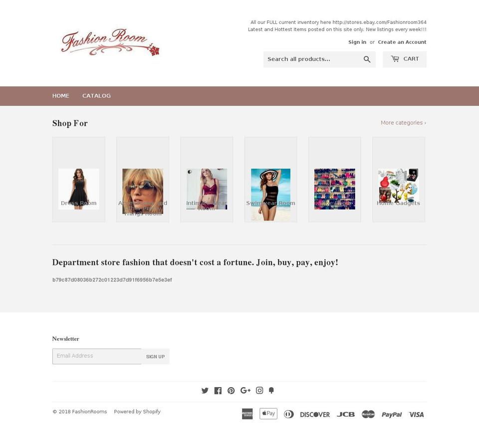 fashionroom364.com — Shopify storefront screenshot