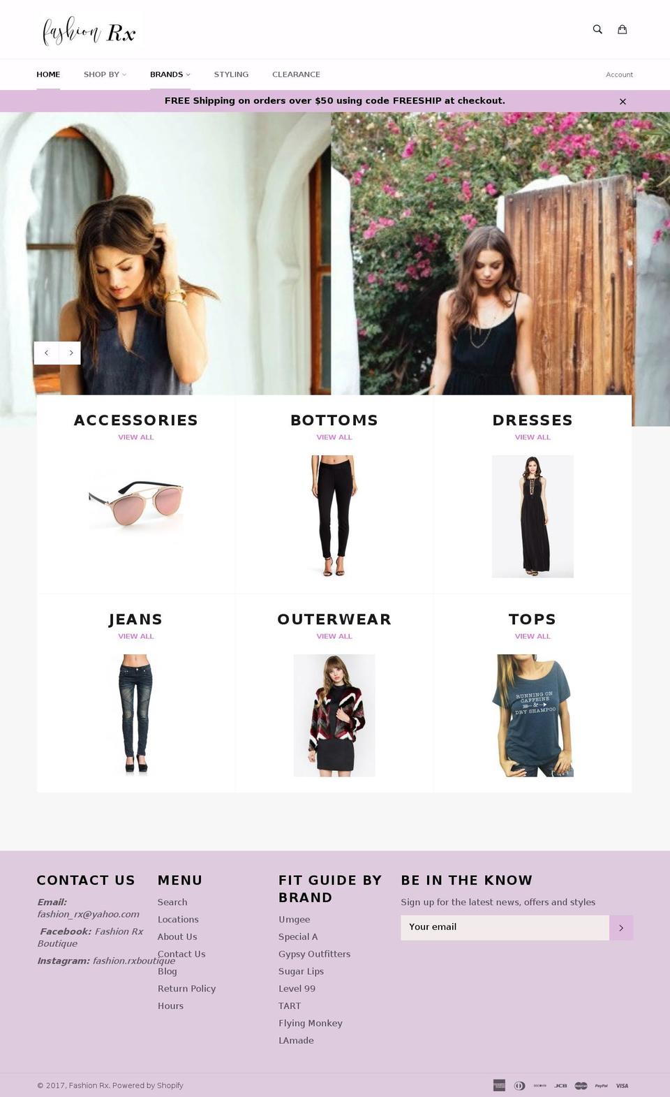 fashionrx.biz shopify website screenshot