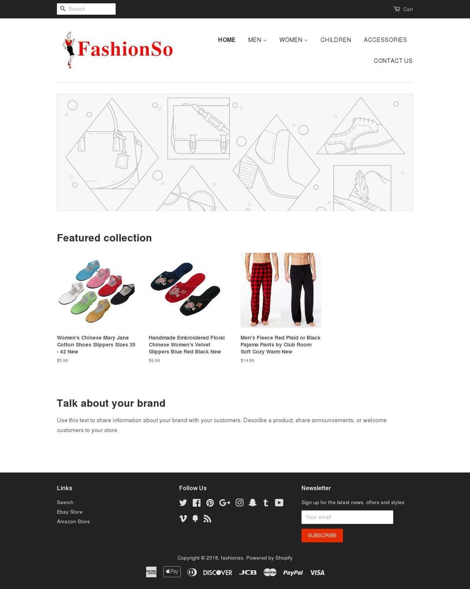 fashionsostyle.com — Shopify storefront screenshot