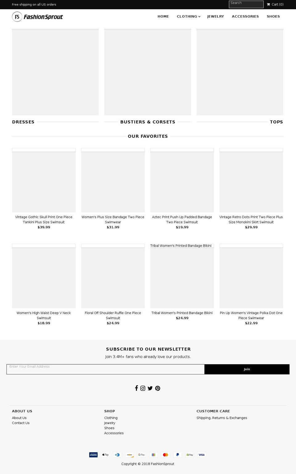 fashionsprout.com shopify website screenshot