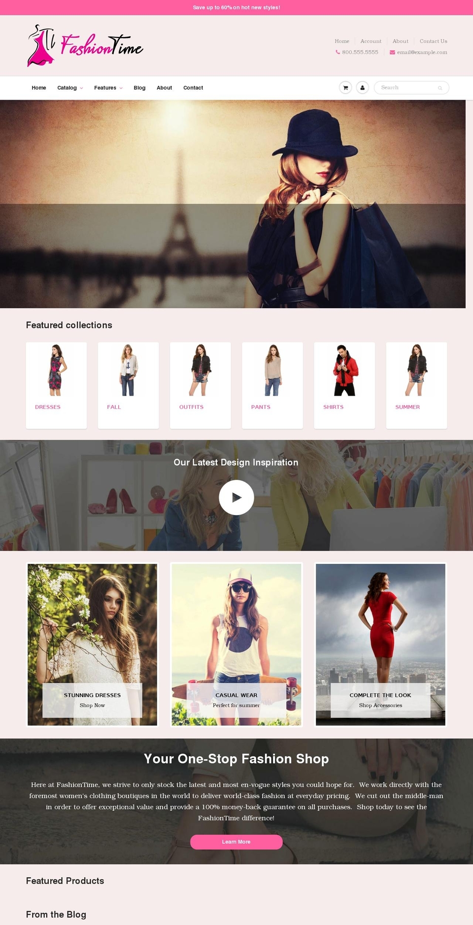 fashiontime-theme.myshopify.com shopify website screenshot