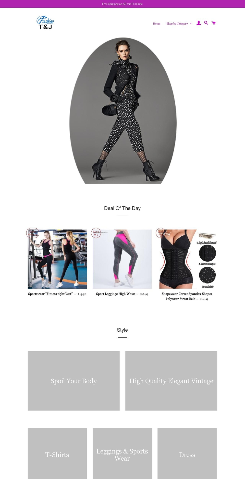 fashiontj.com shopify website screenshot
