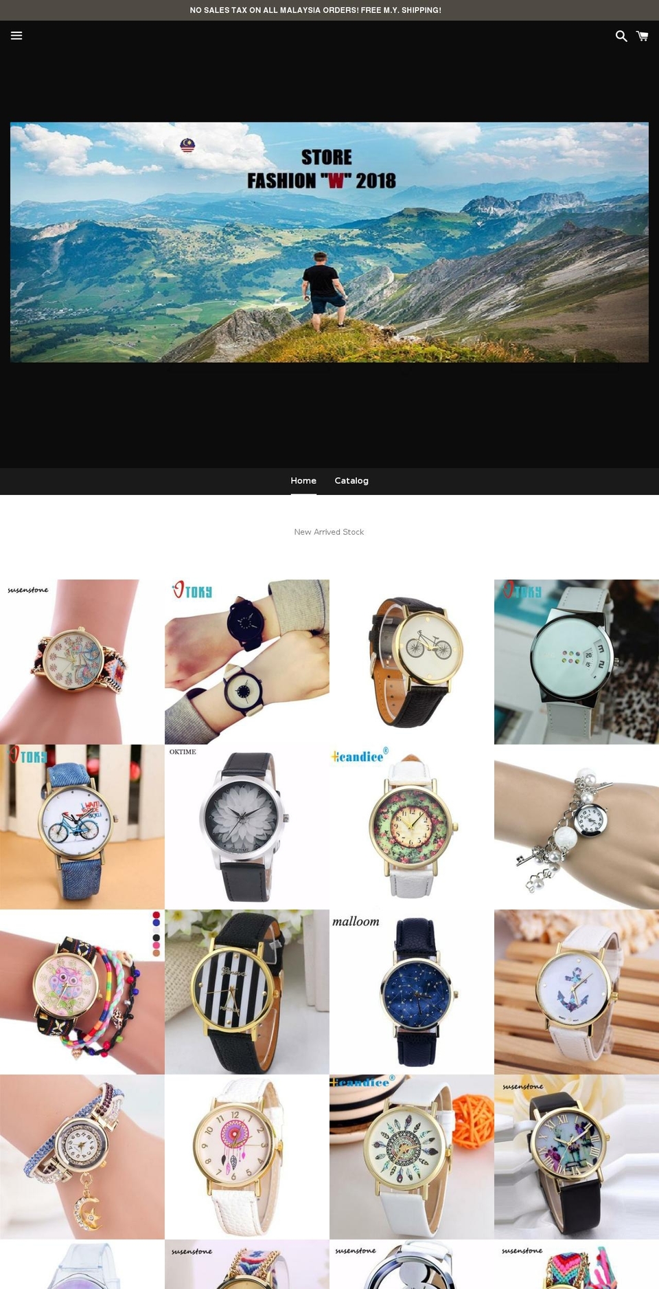 fashionw2018.com — Shopify storefront screenshot