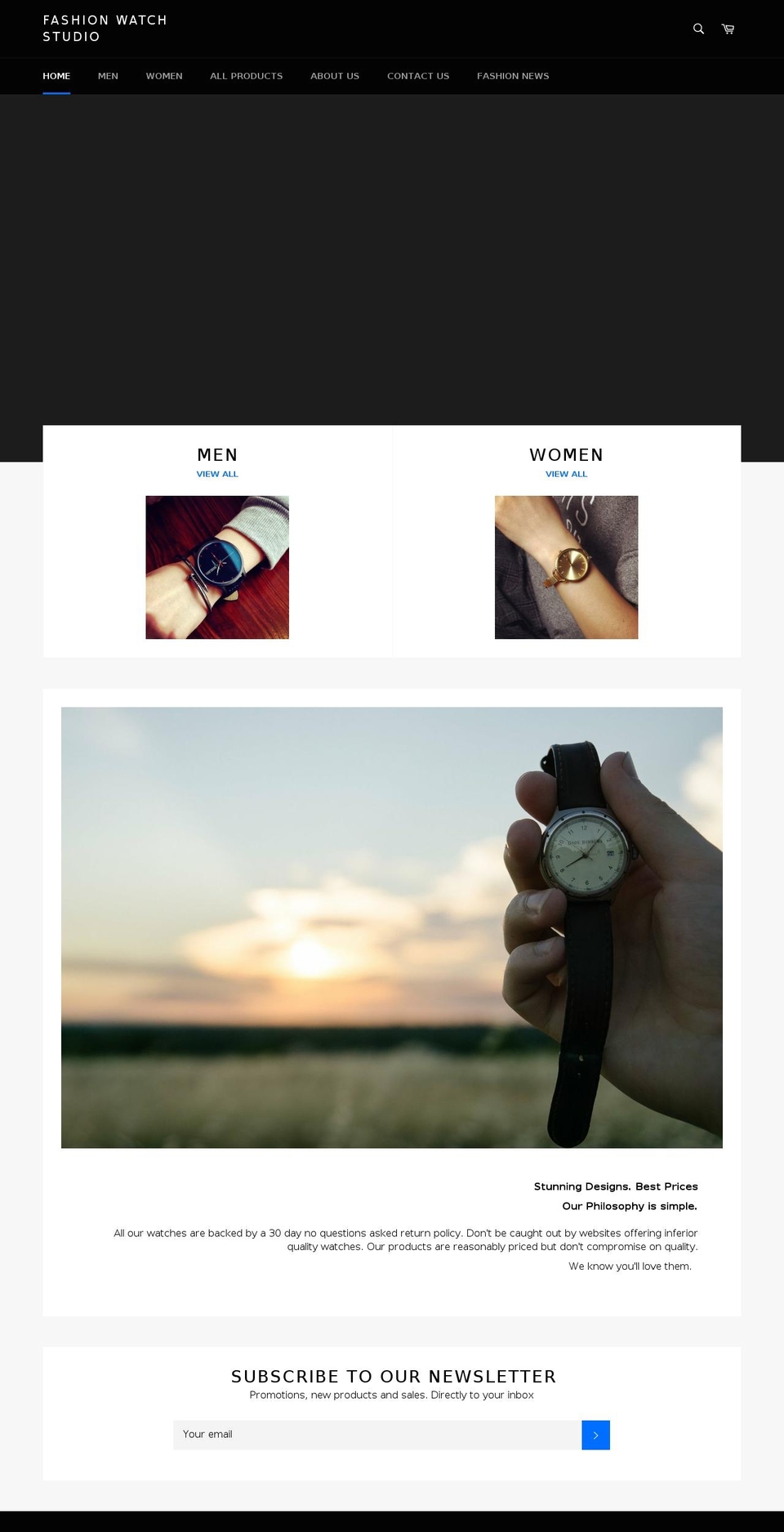 fashionwatchstudio.com — Shopify storefront screenshot