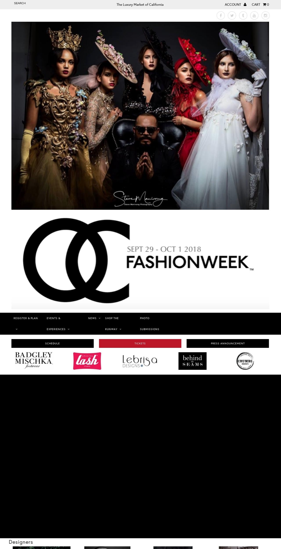 fashionweekorangecounty.com — Shopify storefront screenshot