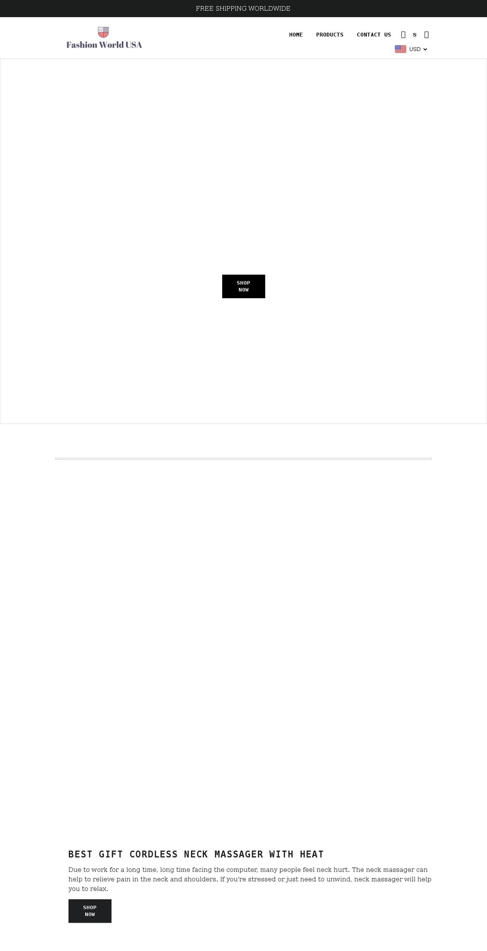 fashionworldusa.org shopify website screenshot