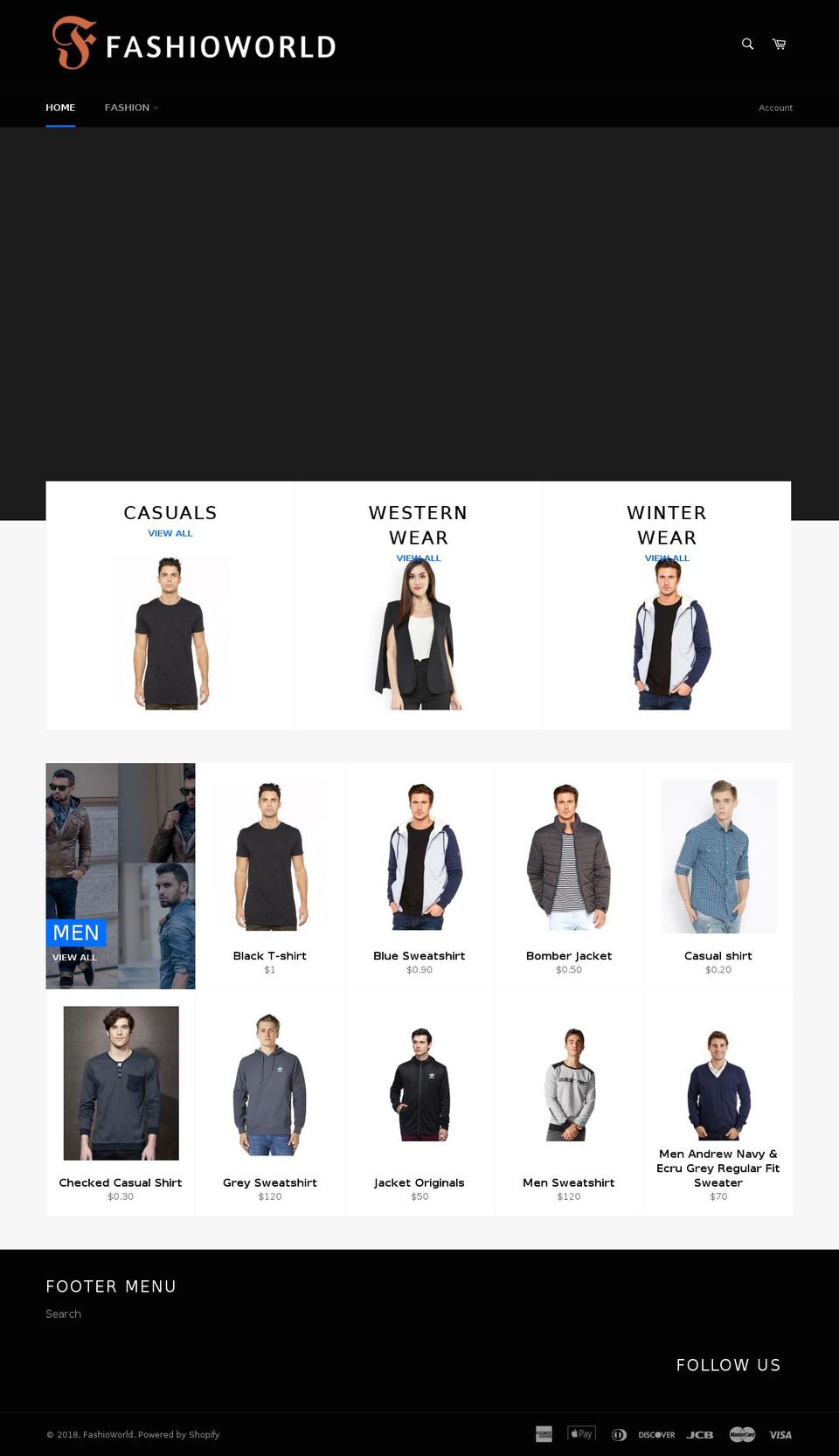 fashioworld.com — Shopify storefront screenshot
