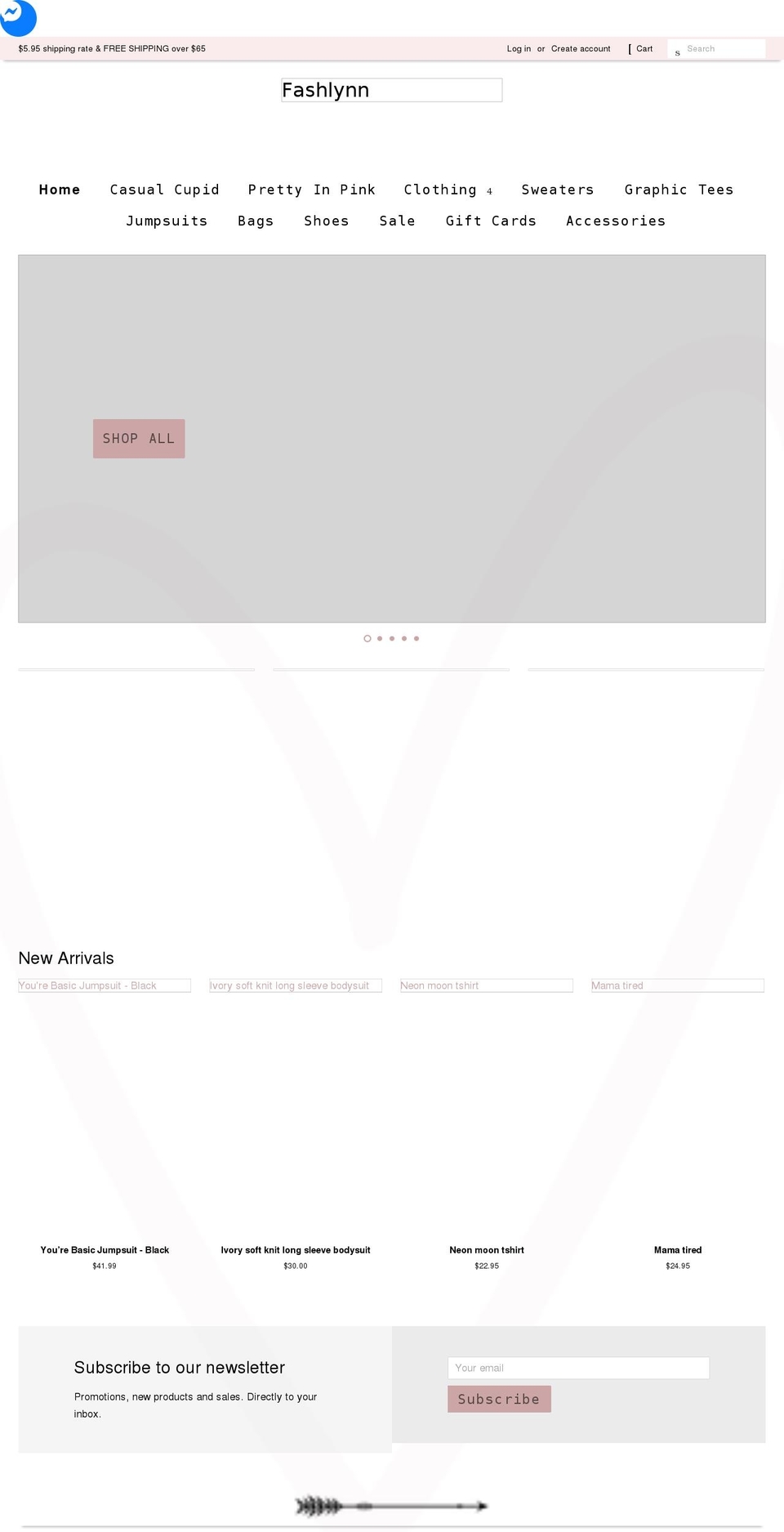 fashlynn.com shopify website screenshot