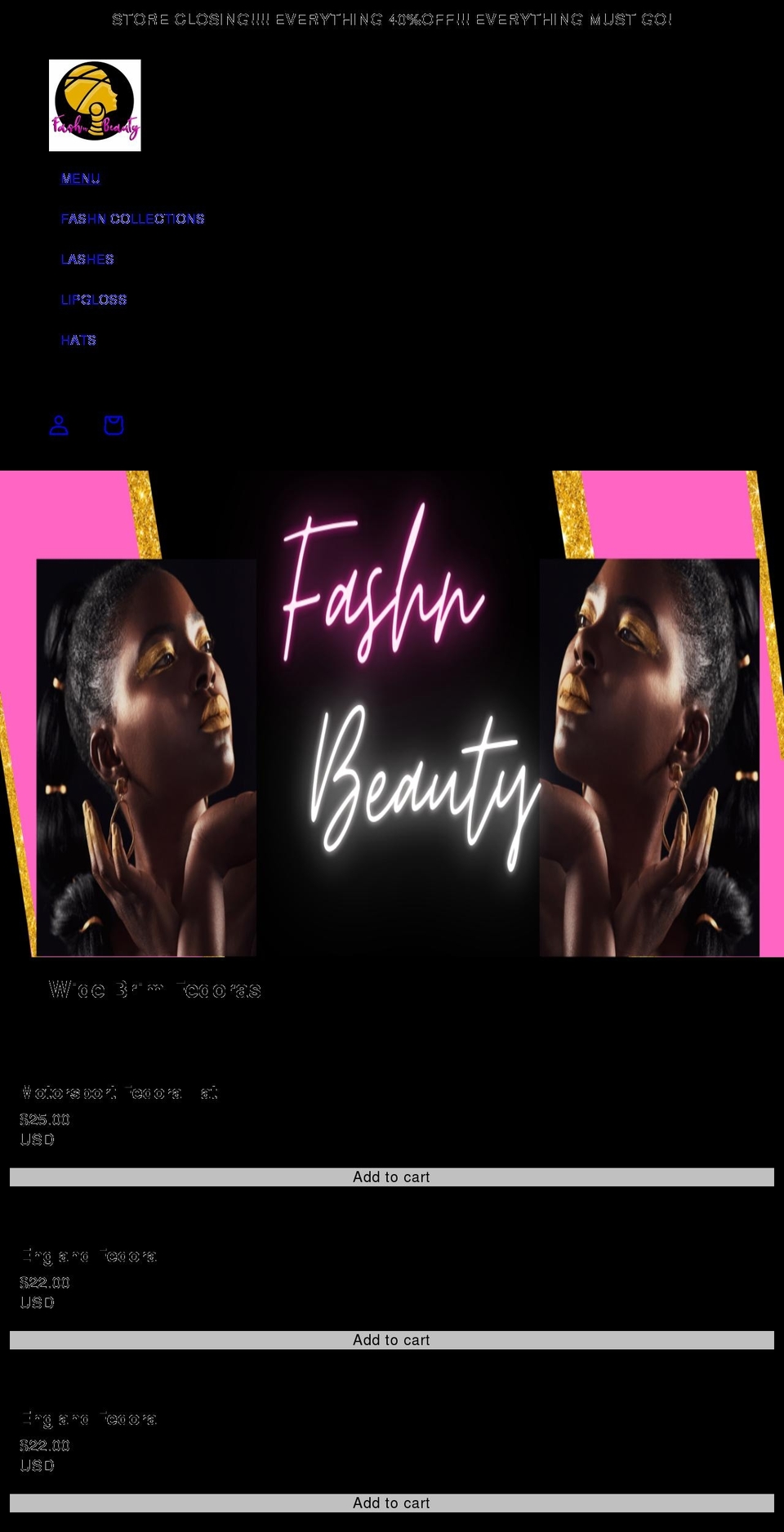 fashnbeauty.net shopify website screenshot