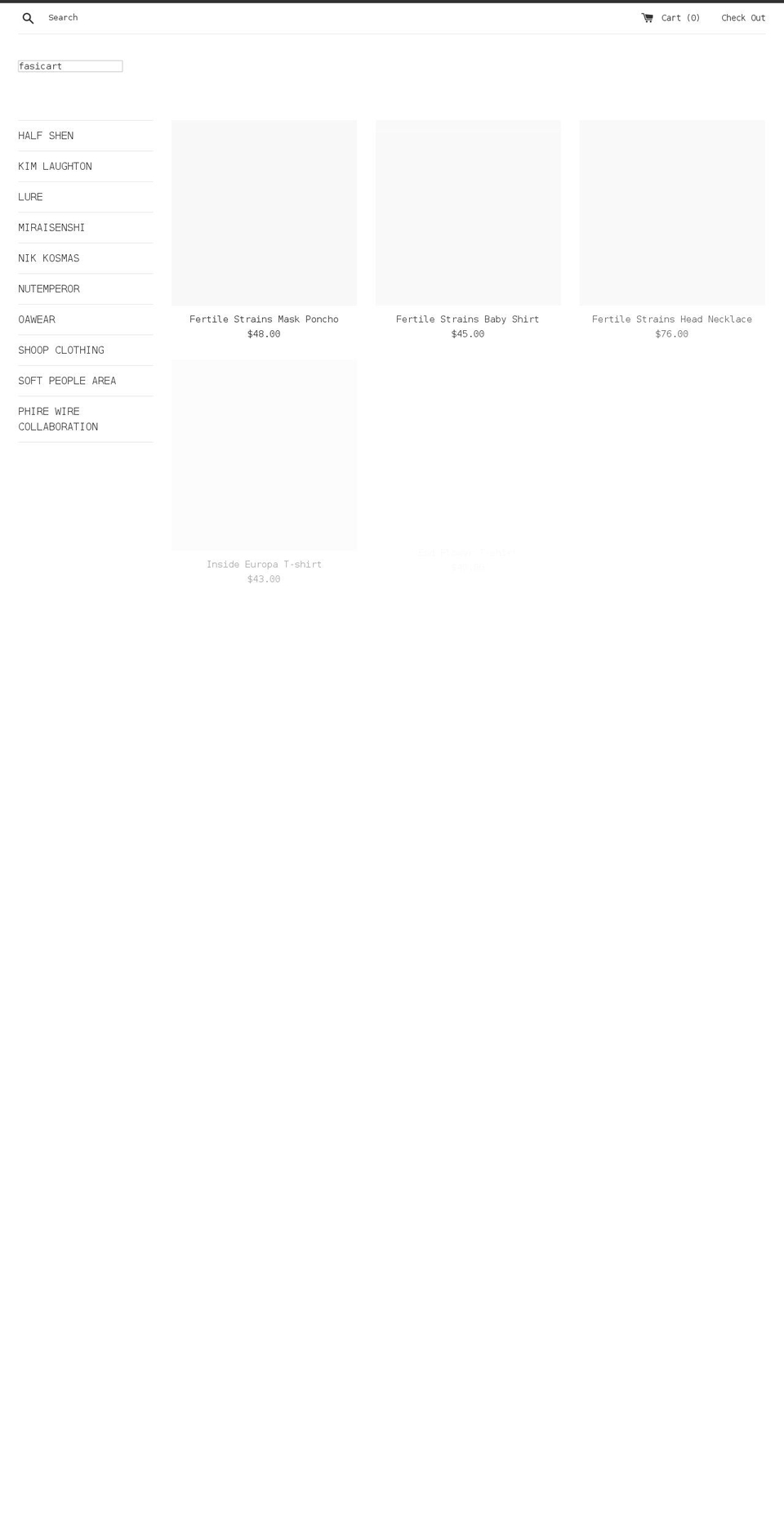 fasicart.myshopify.com shopify website screenshot