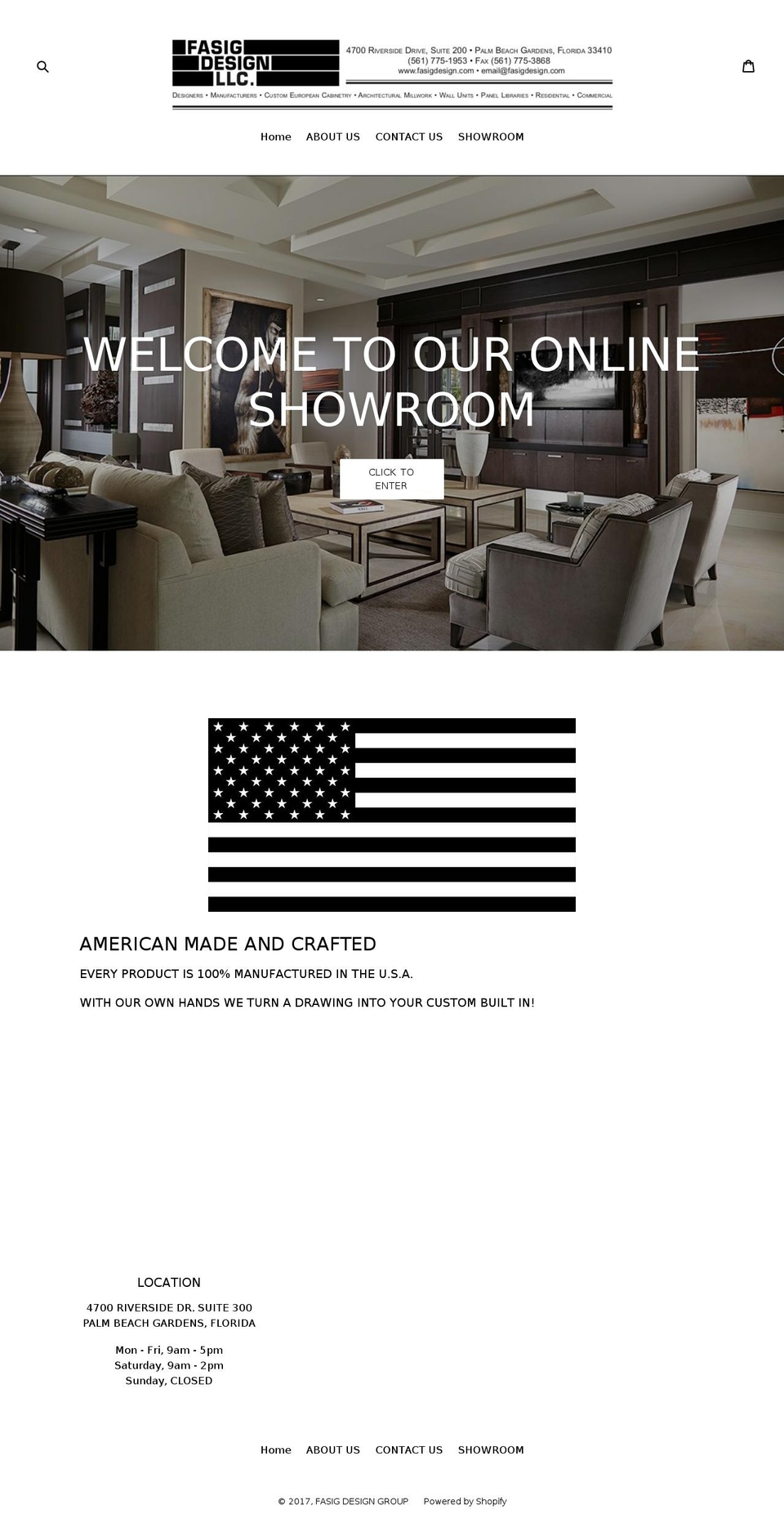 fasigdesign.com shopify website screenshot