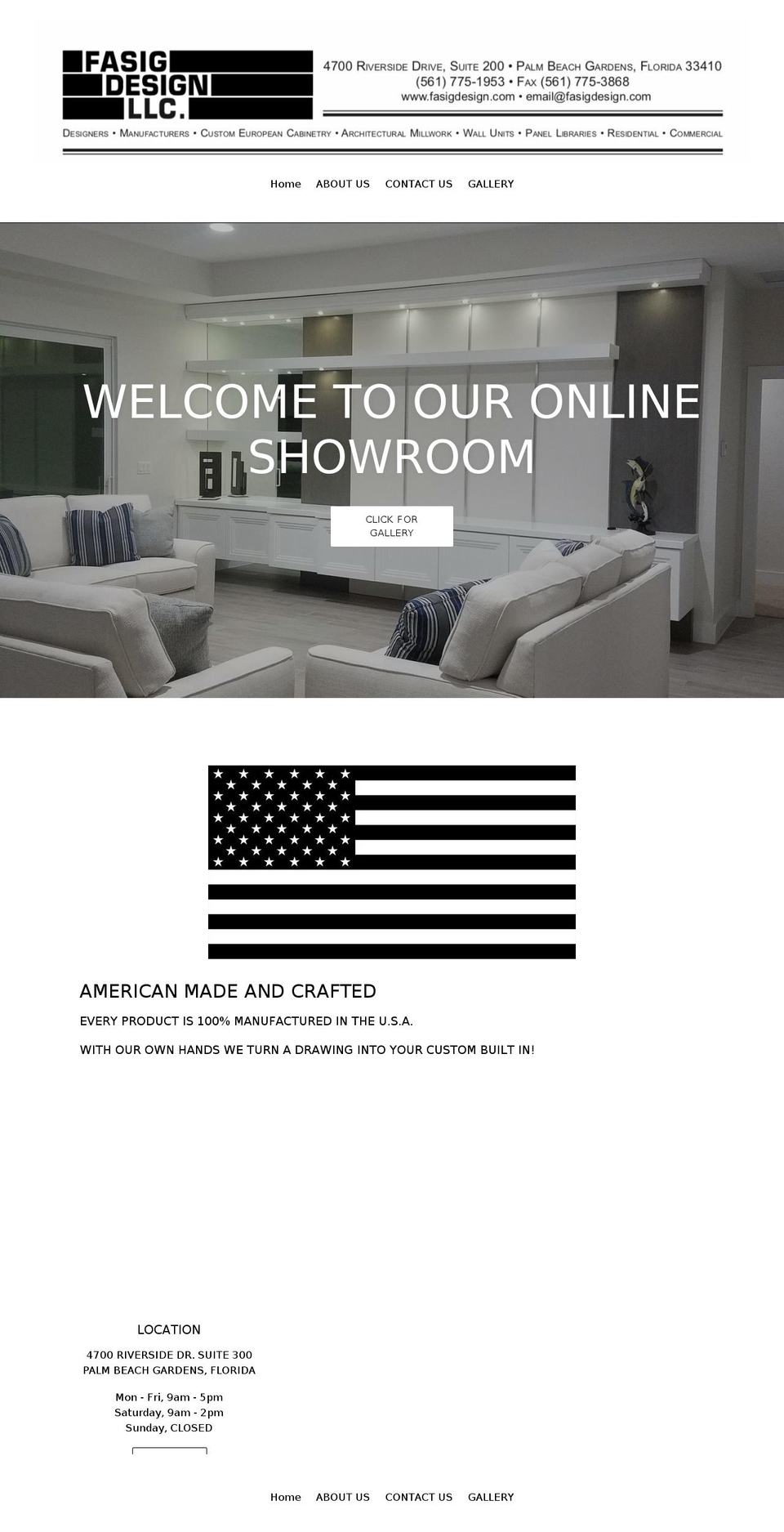 fasigdesigngroup.com — Shopify storefront screenshot