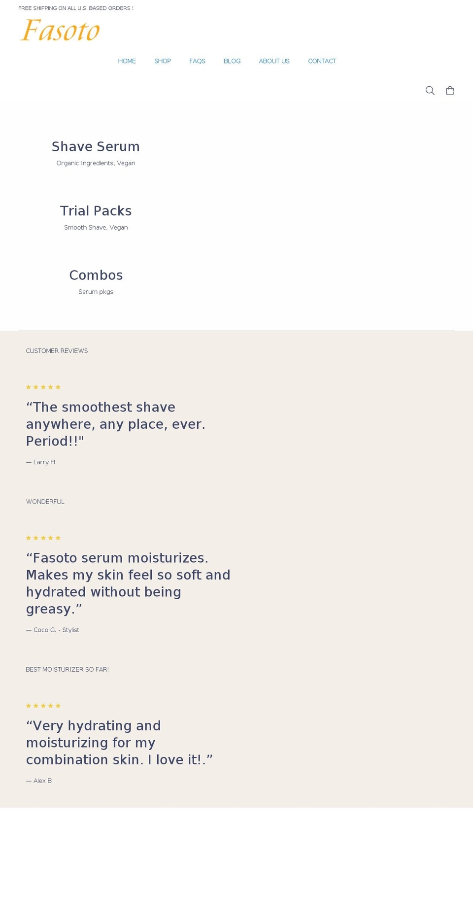 fasoto.com shopify website screenshot