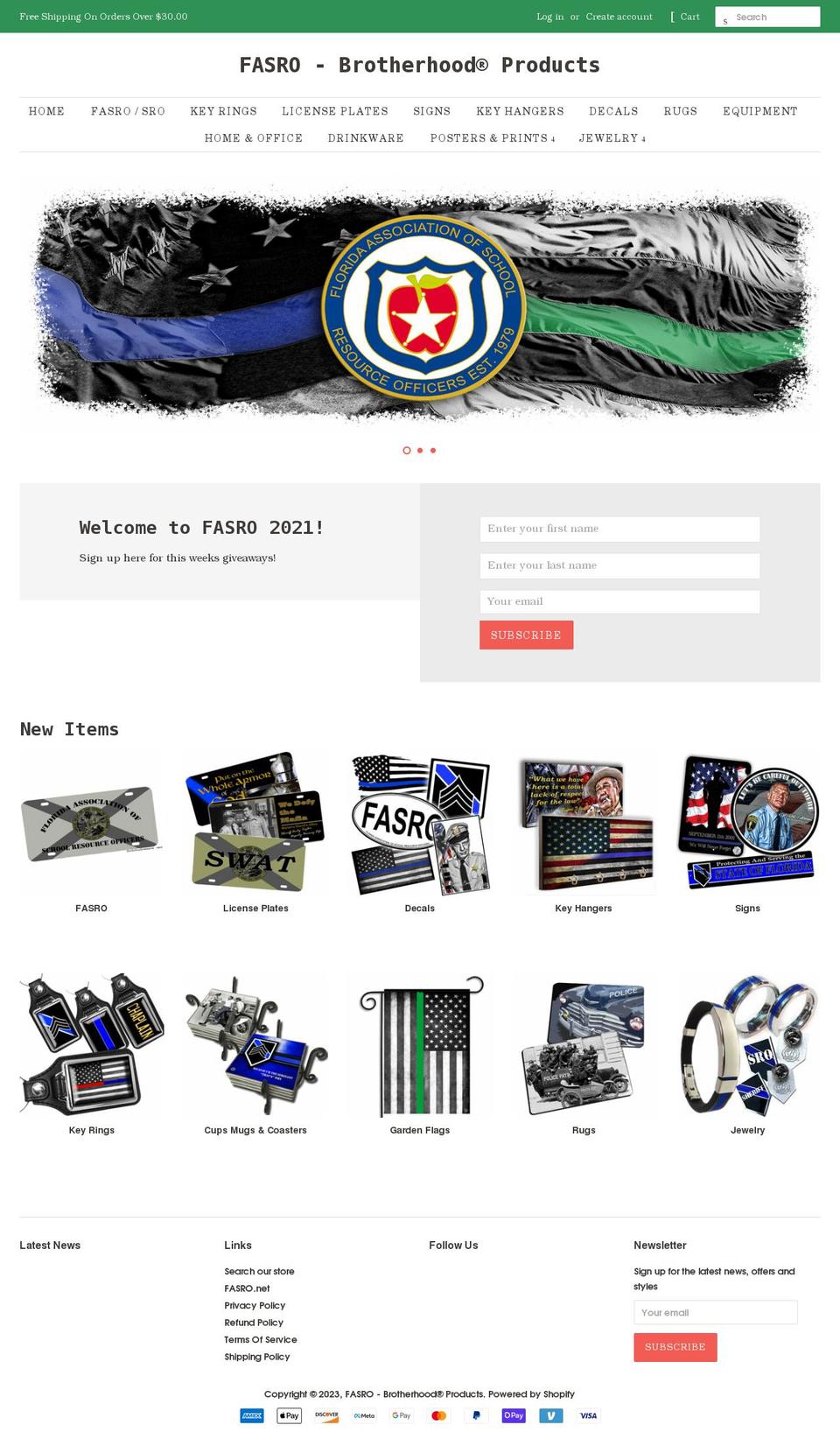 fasrostore.net shopify website screenshot