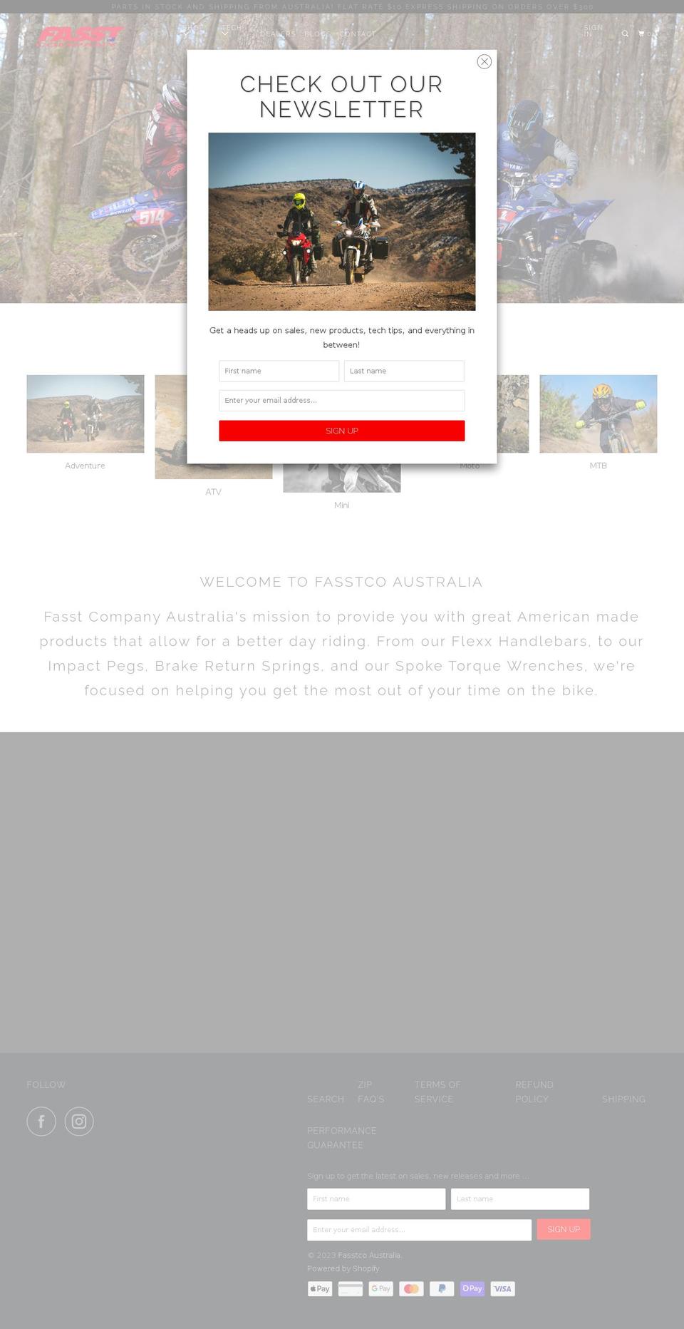 fasstcoaustralia.com — Shopify storefront screenshot