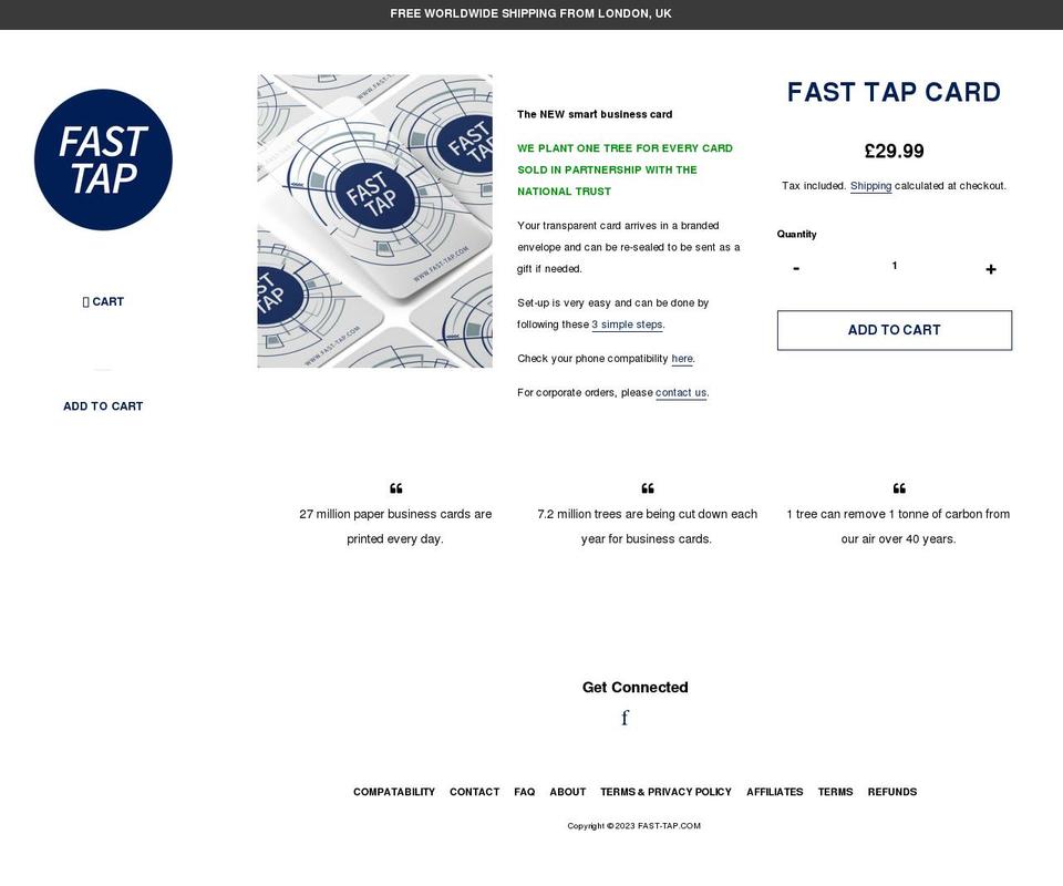 fast-tap.com shopify website screenshot