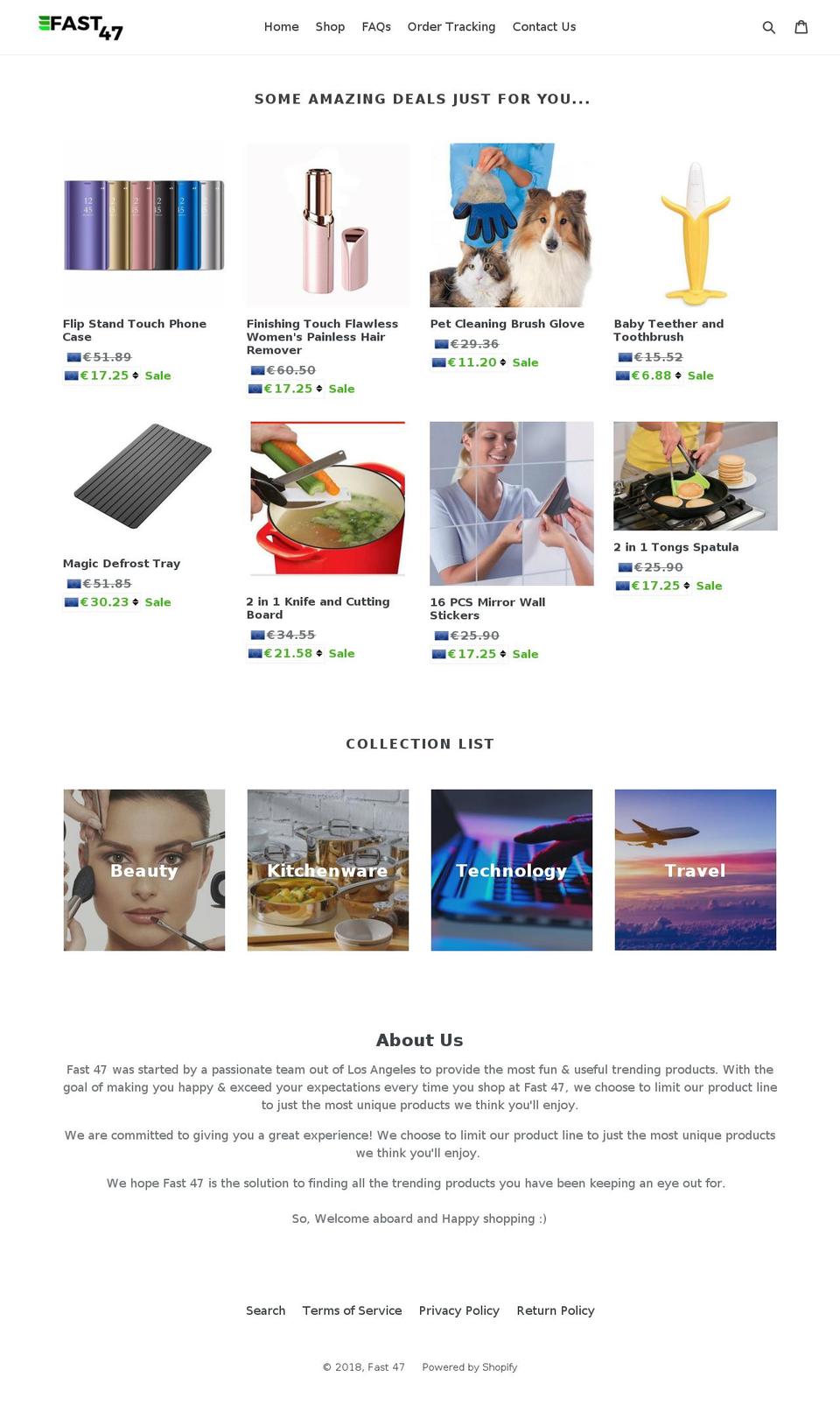 fast47.com shopify website screenshot