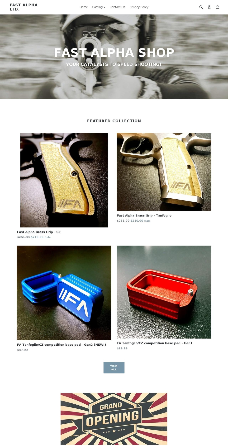 fastalphashop.com — Shopify storefront screenshot