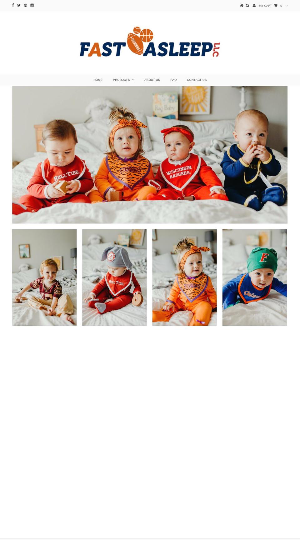 fastasleeppjs.com shopify website screenshot