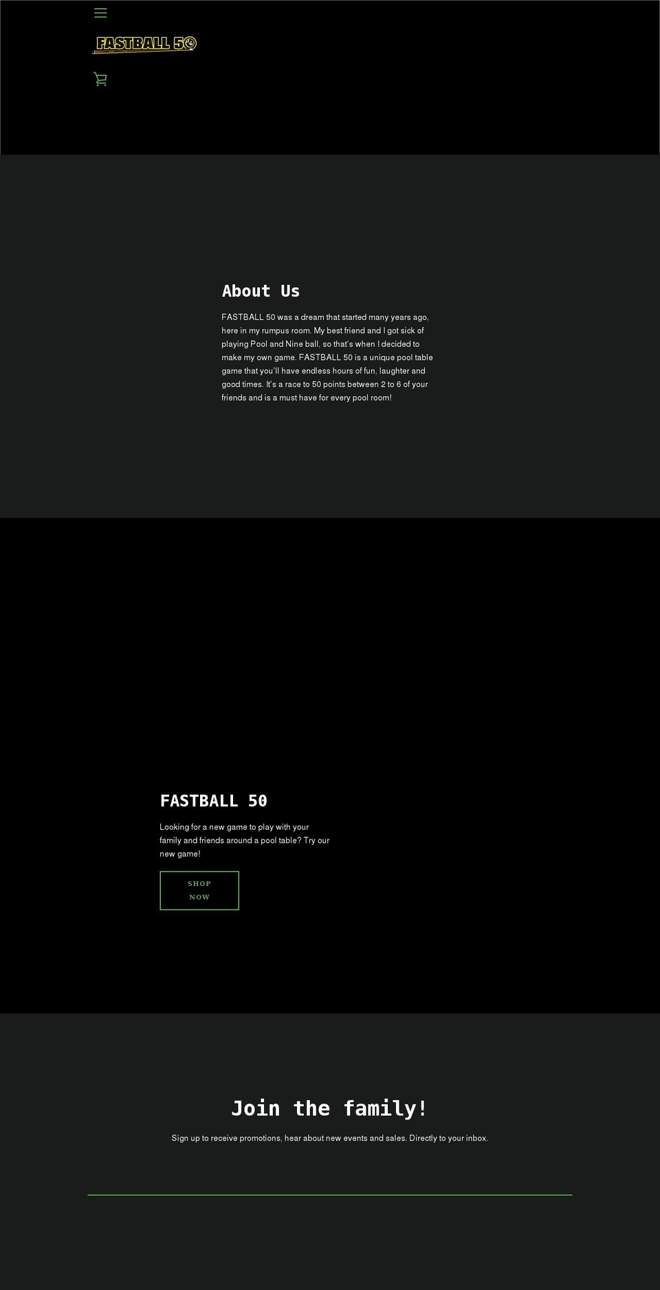 fastball50.com shopify website screenshot