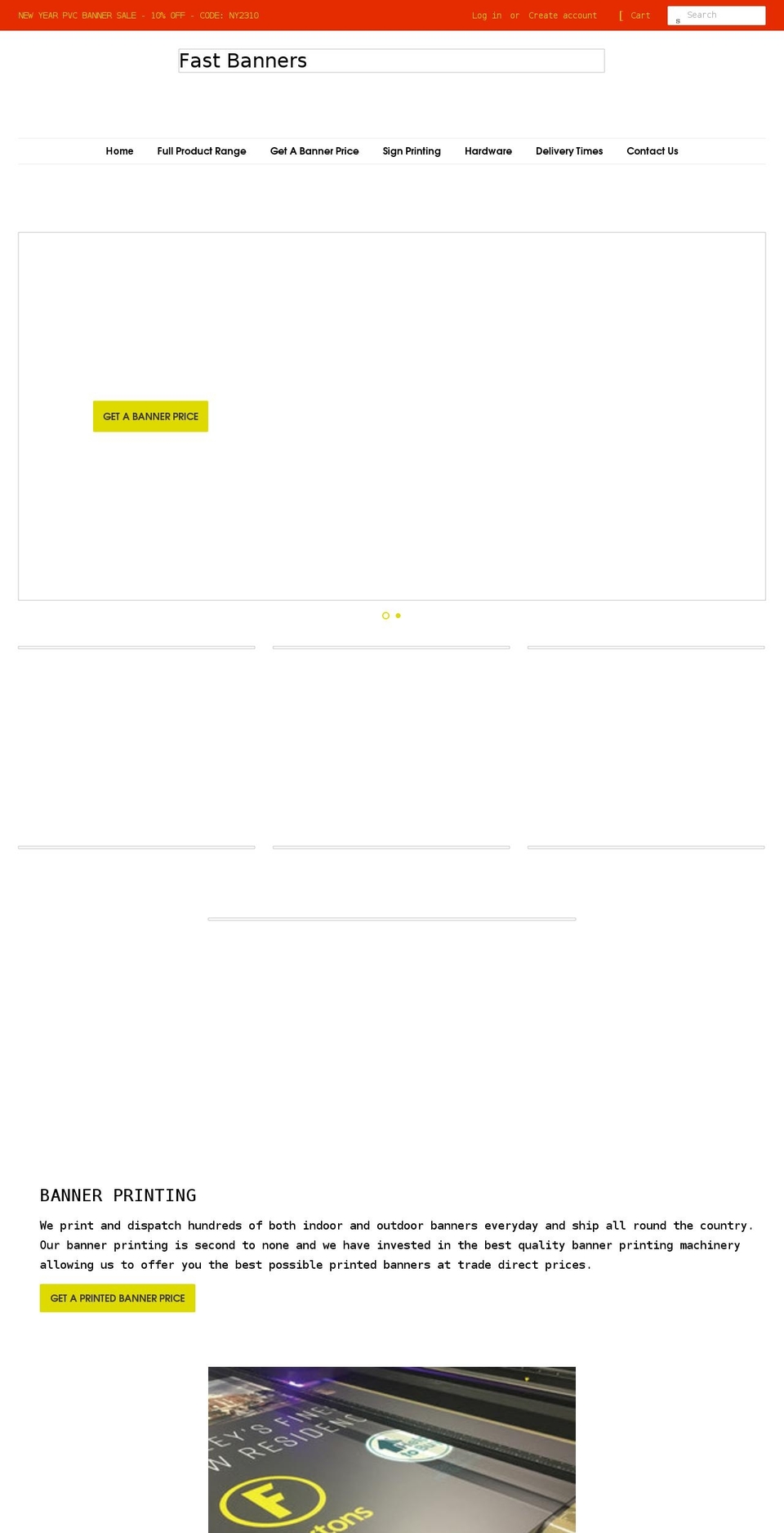 fastbanners.uk shopify website screenshot