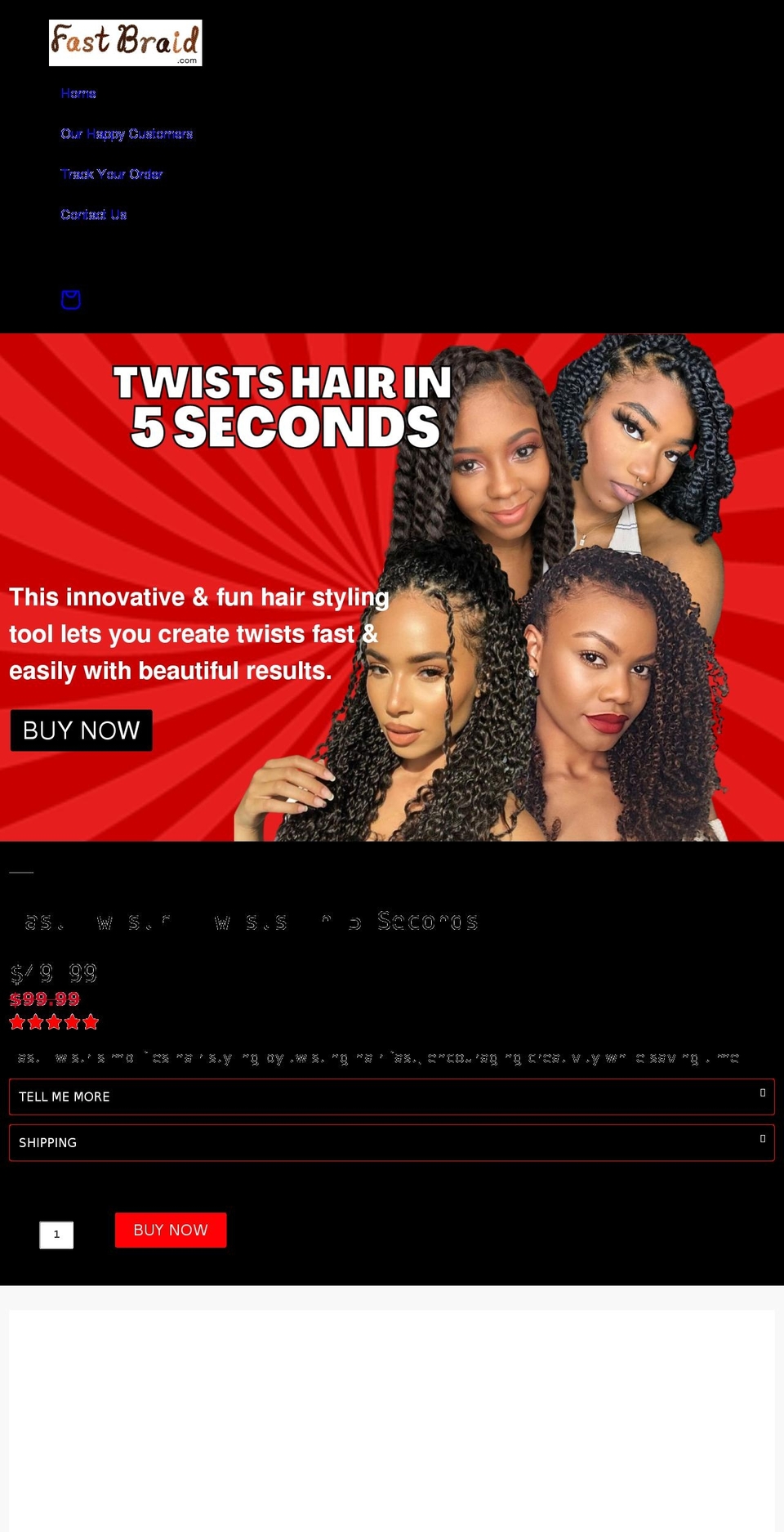 fastbraid.com shopify website screenshot