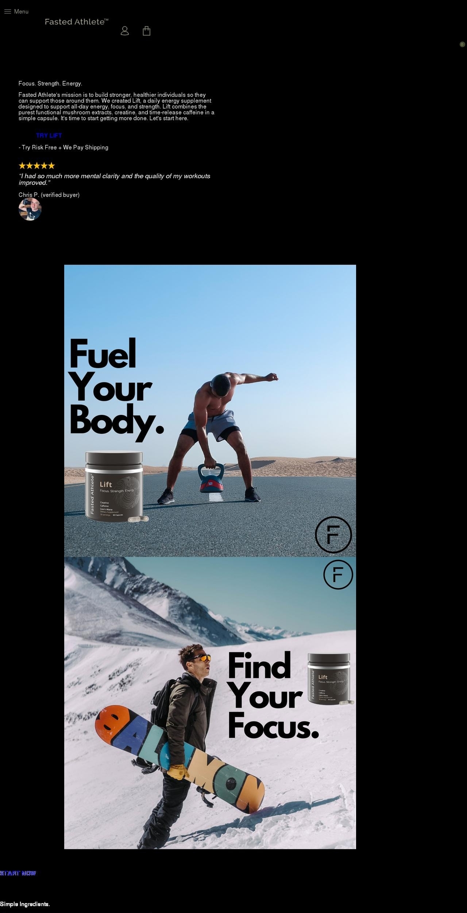 fastedathlete.com shopify website screenshot