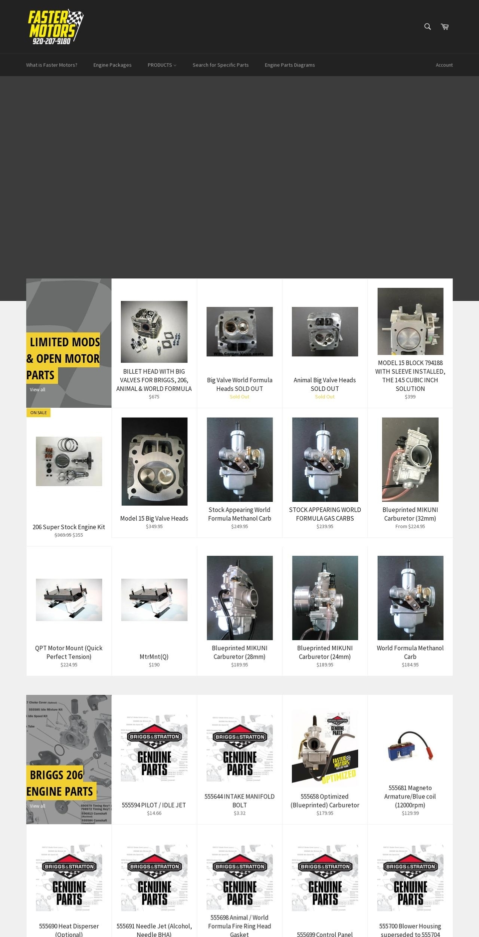 faster-motors-wi.myshopify.com shopify website screenshot