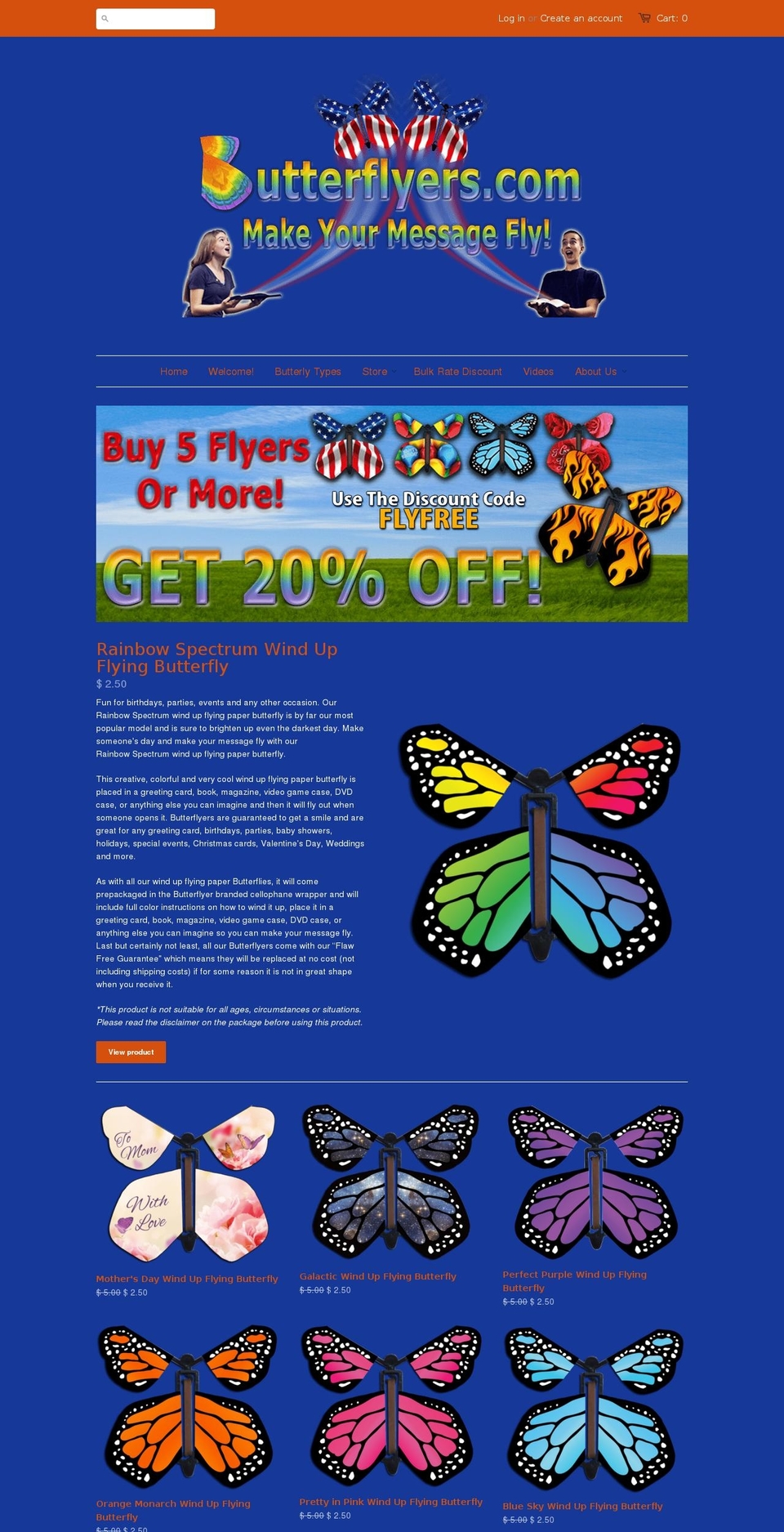 fasterflyers.info shopify website screenshot