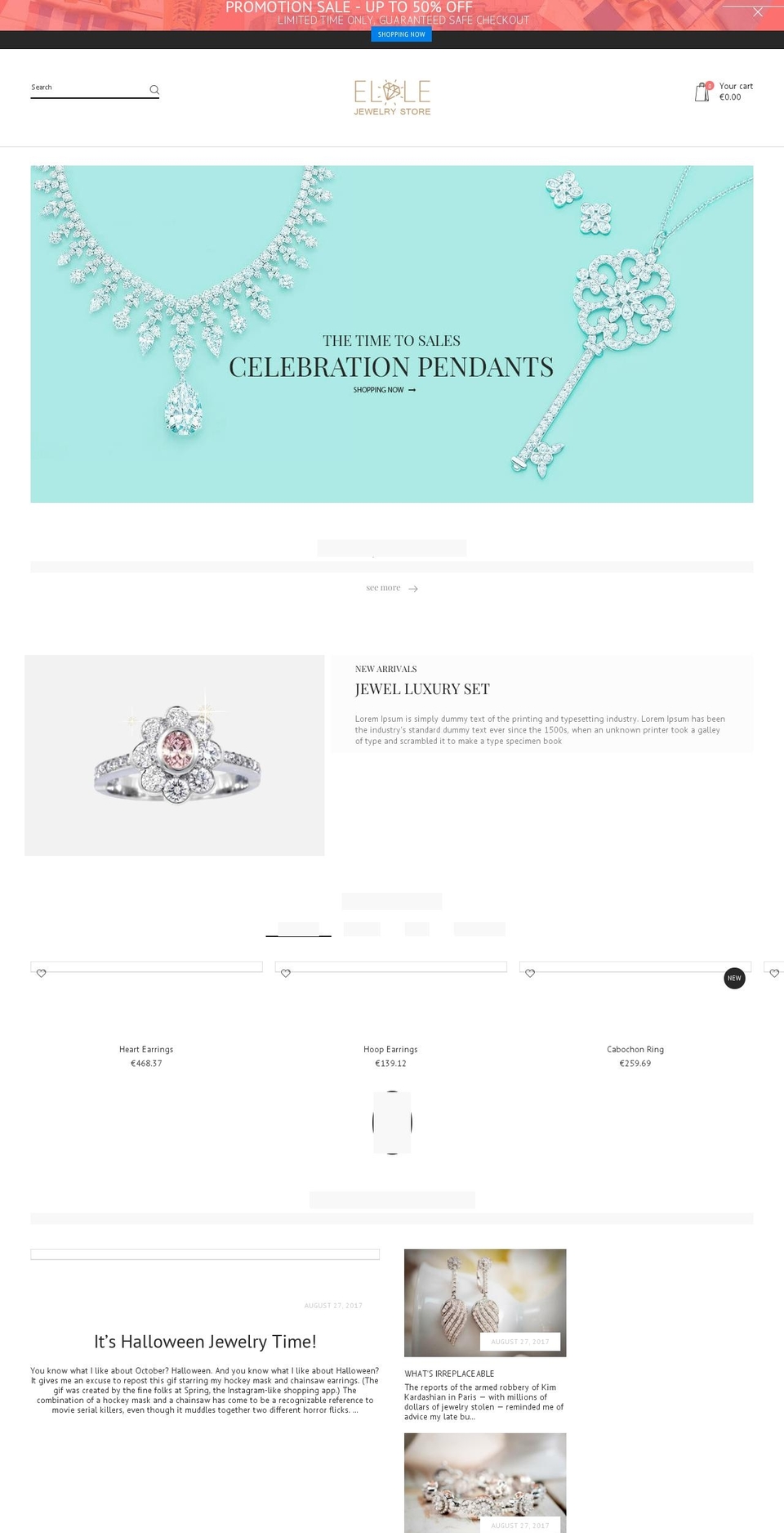 FASTEST Shopify theme site example fastest-elle-jewelry.myshopify.com