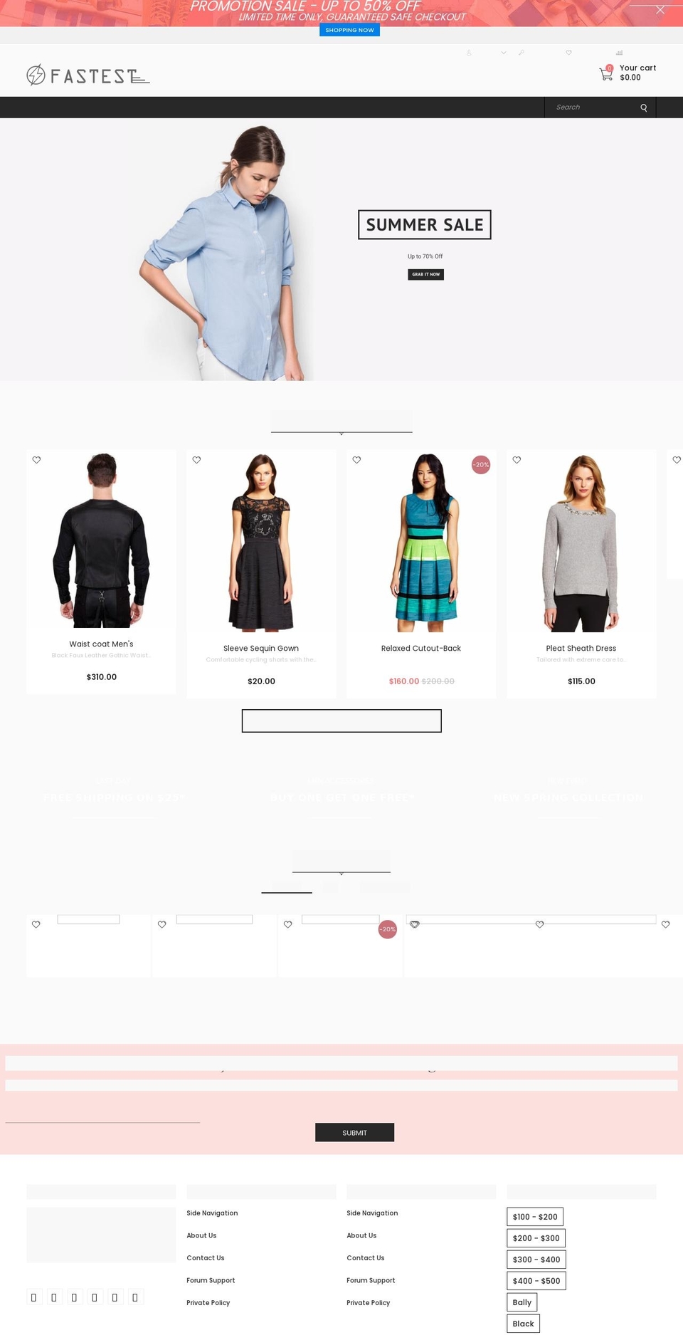 fastest-fashion-theme.myshopify.com shopify website screenshot