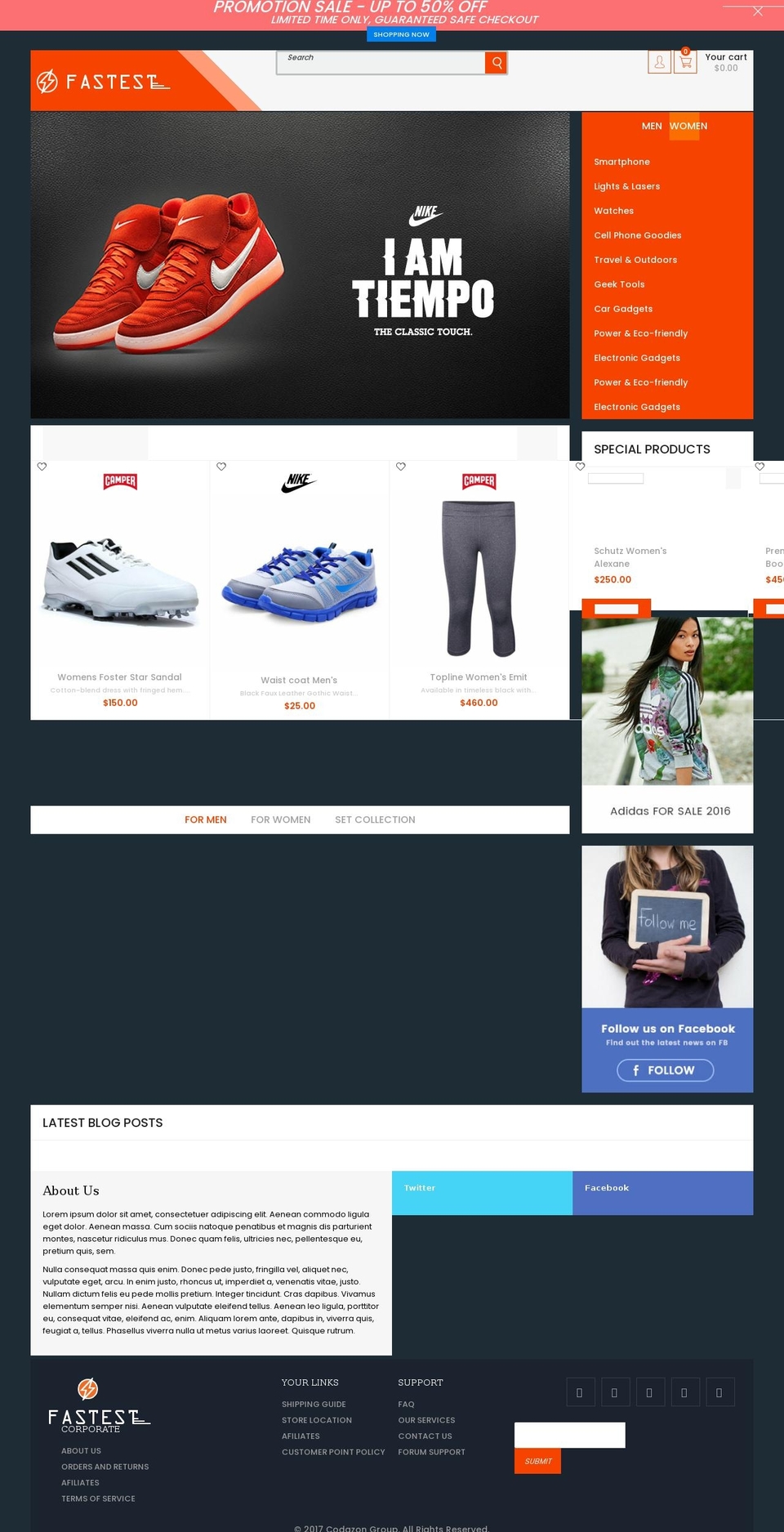 FASTEST Shopify theme site example fastest-sportswear.myshopify.com