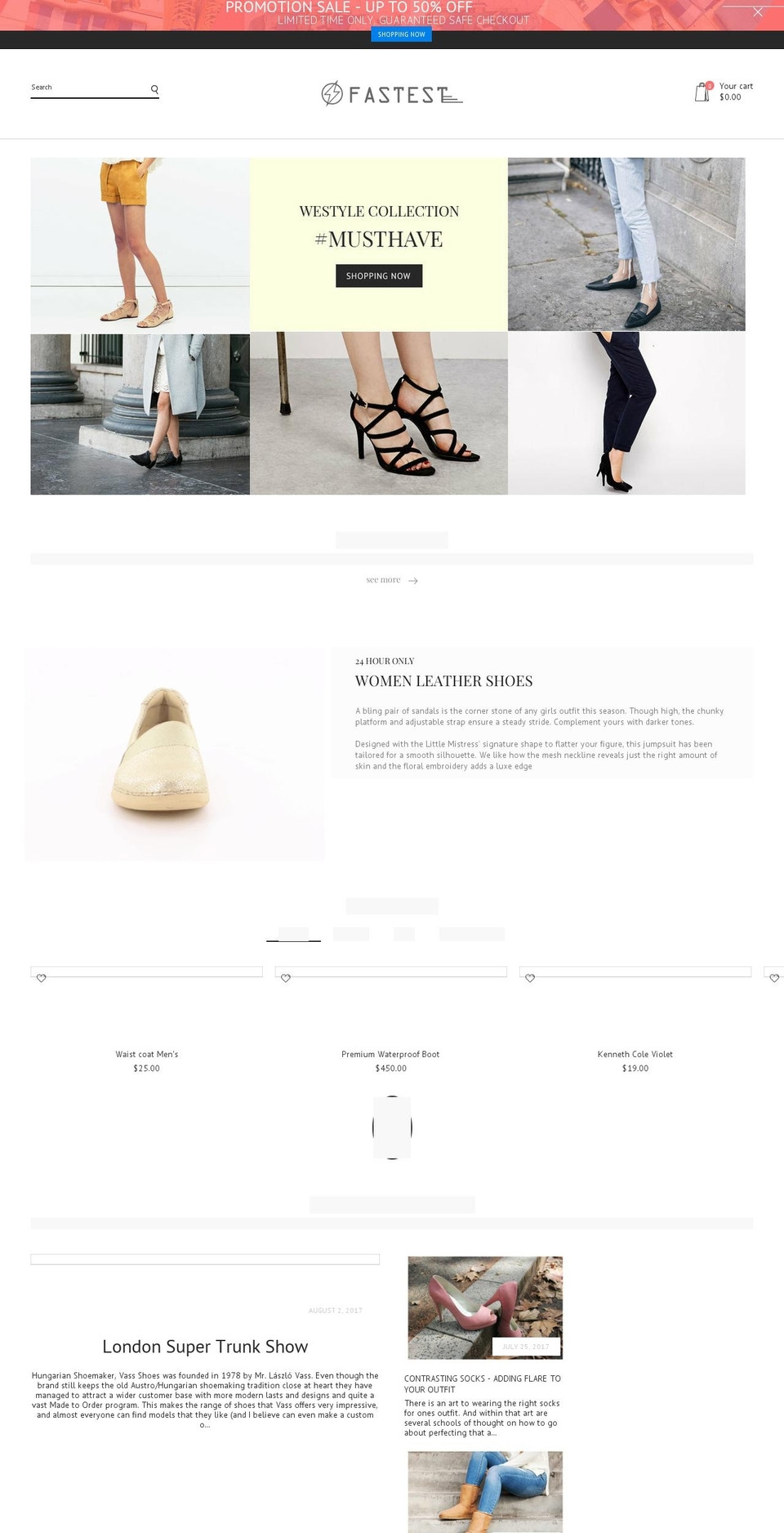 shoes Shopify theme site example fastest-westyle-shoes.myshopify.com