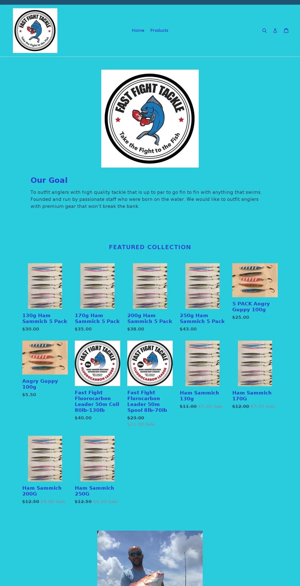 fastfighttackle.com — Shopify storefront screenshot